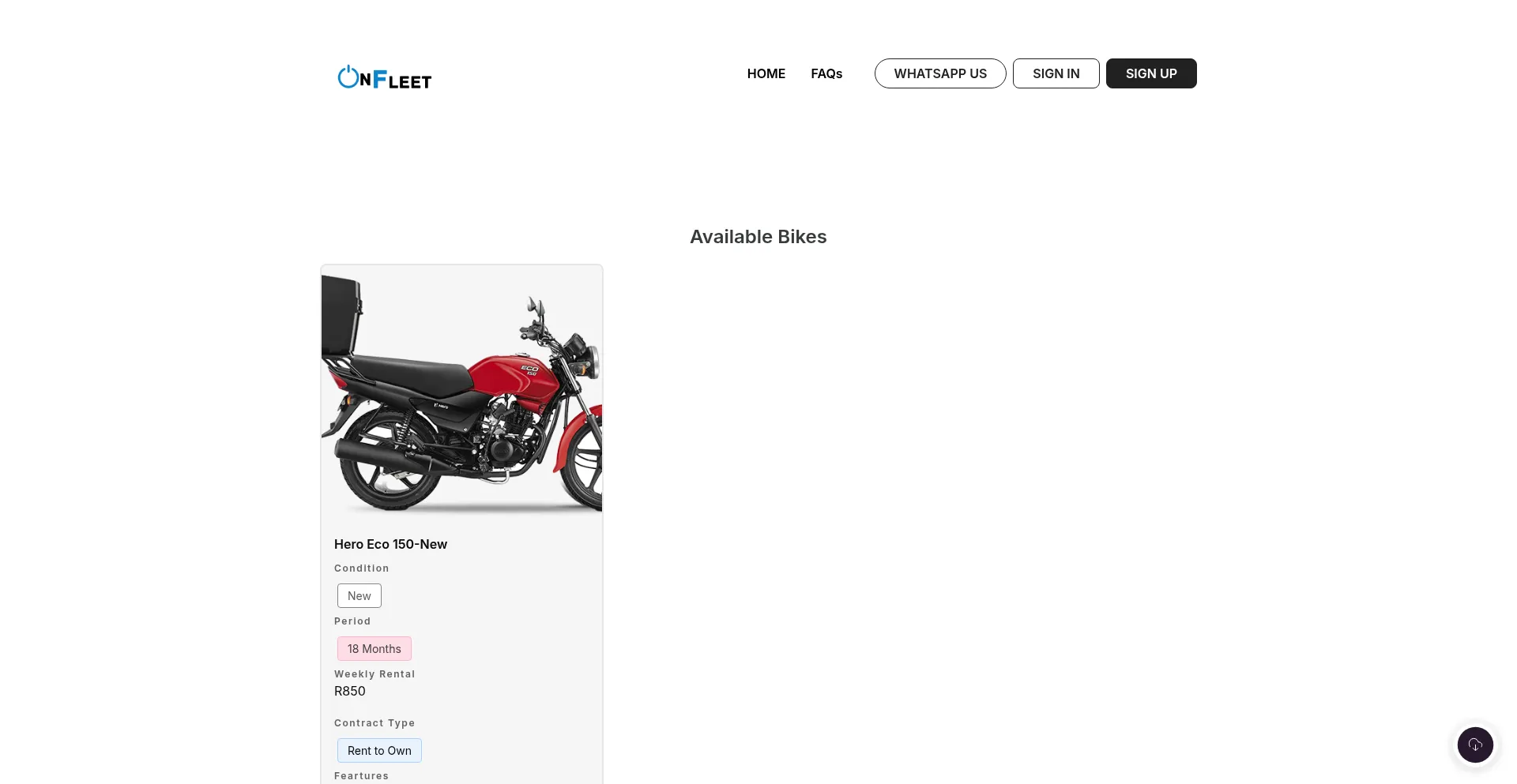 Website screenshot of Onfleet.africa