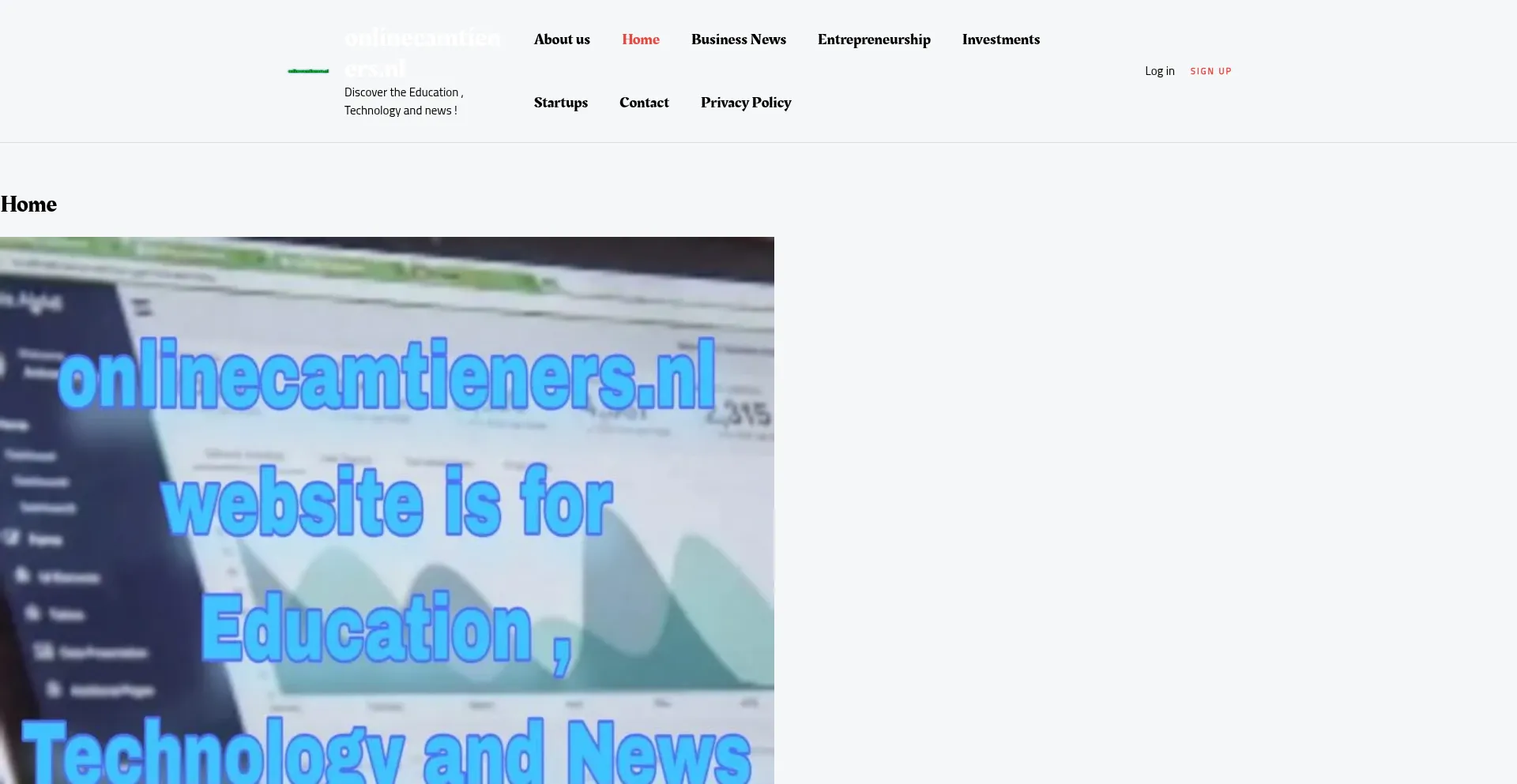 Website screenshot of Onlinecamtieners.nl