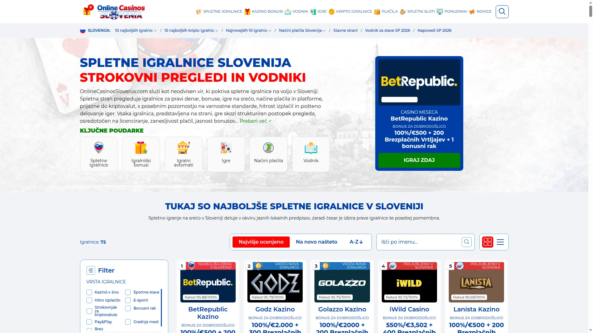 Onlinecasinosslovenia.com