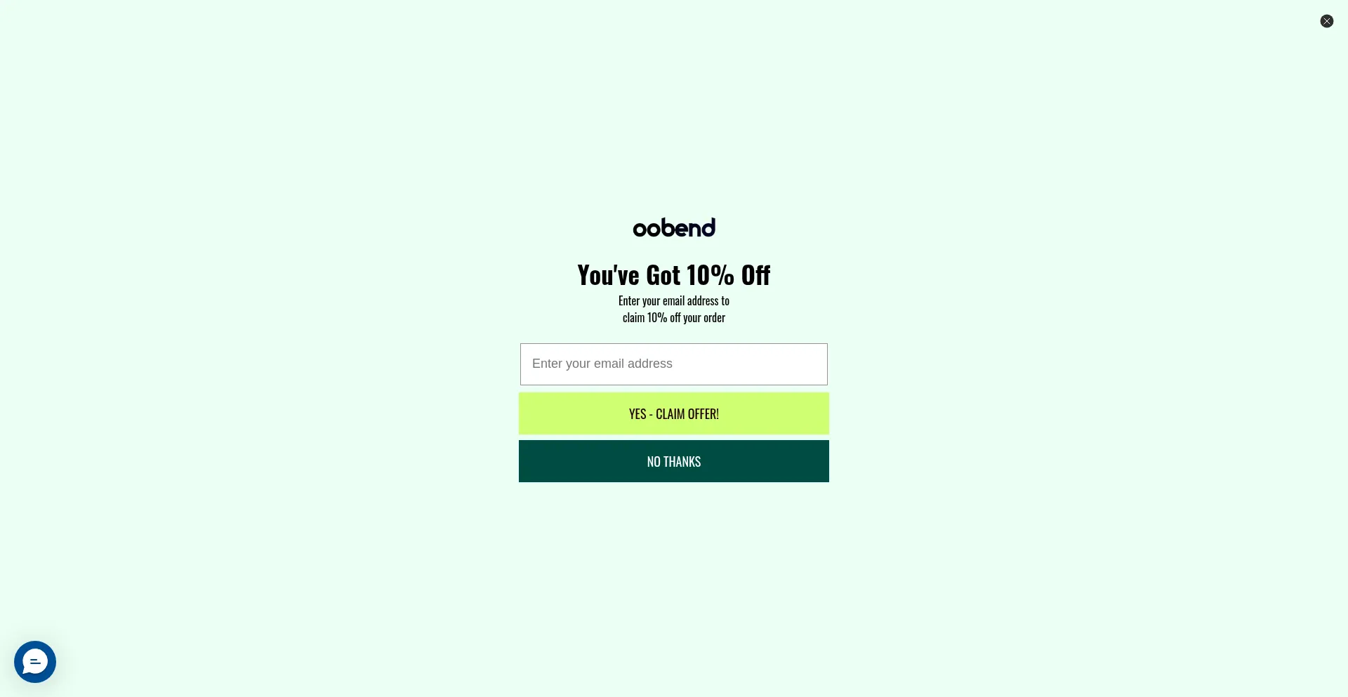 Website screenshot of Oobend.com