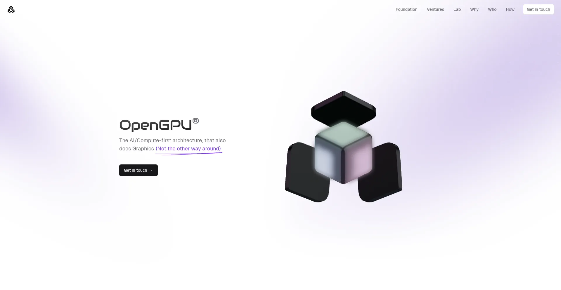 Website screenshot of Opengpu.com