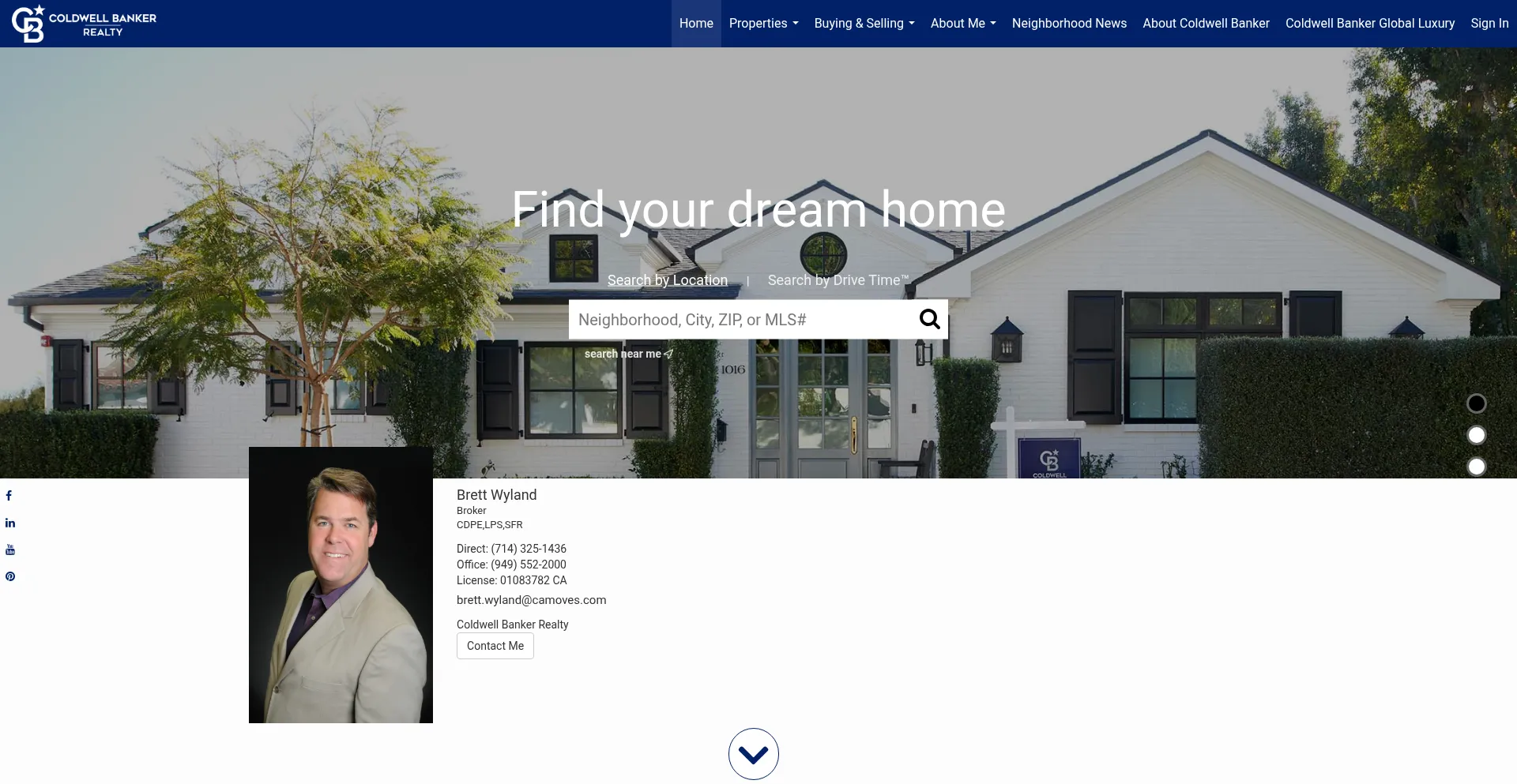 Website screenshot of Orangecountyrealestatesource.com