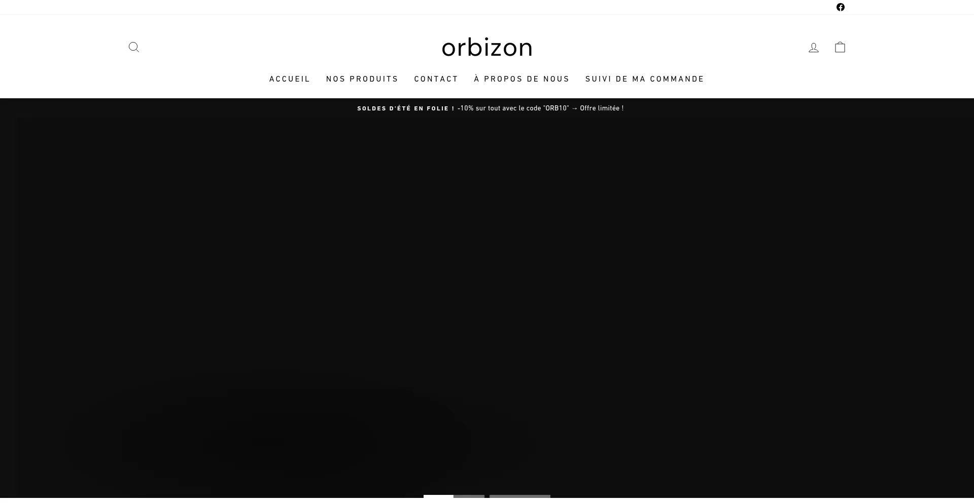 Website screenshot of Orbizon.shop
