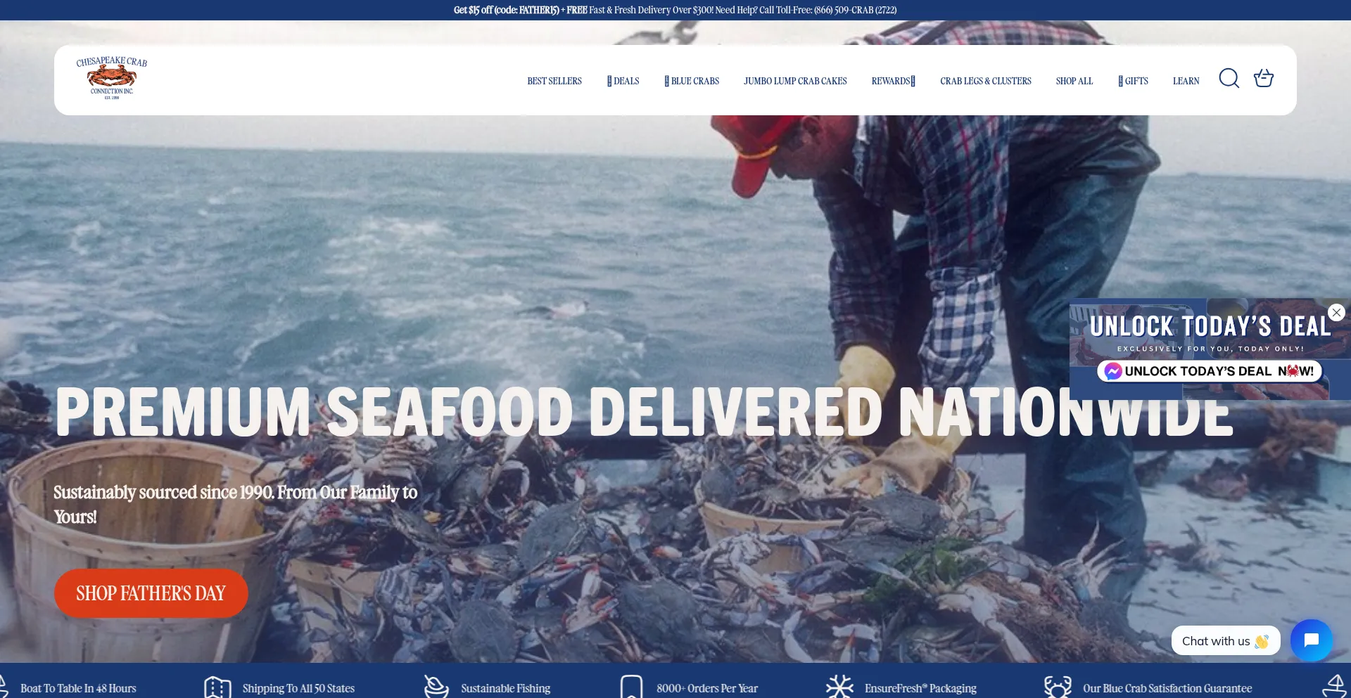 Website screenshot of Ordercrabs.com