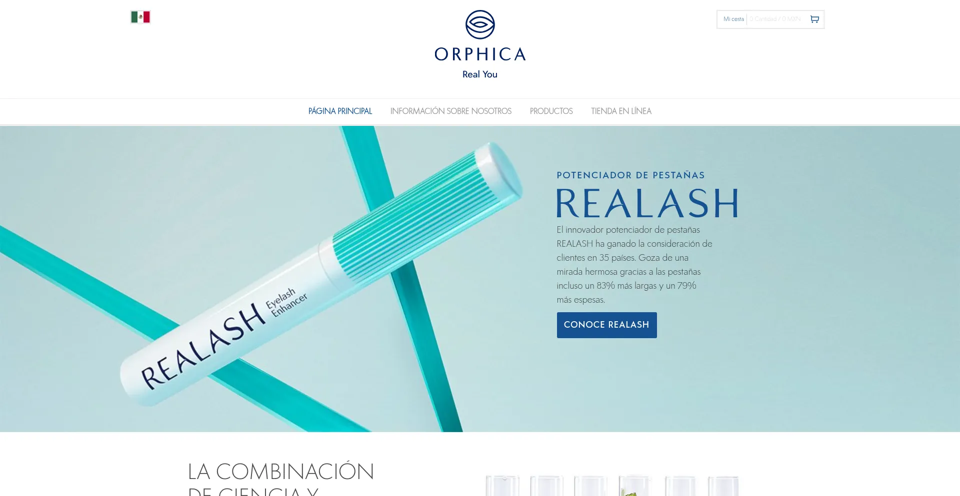 Website screenshot of Orphica.mx