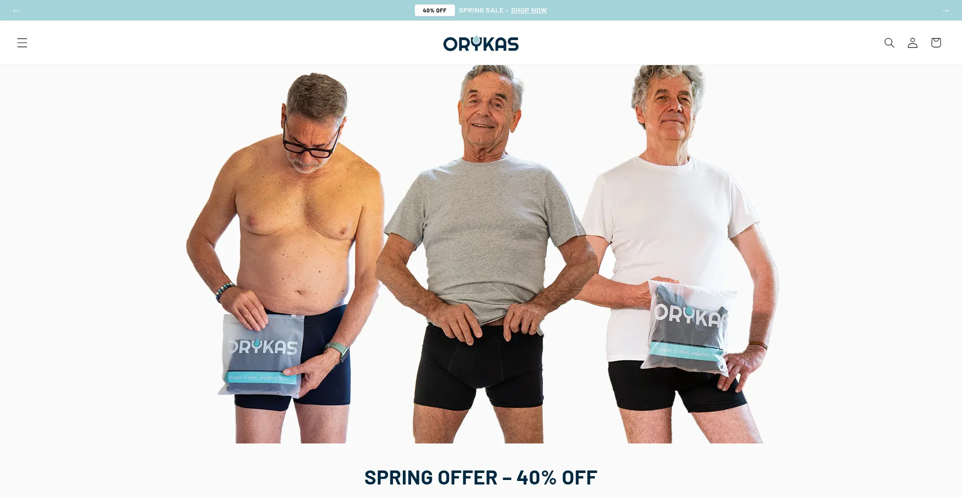 Website screenshot of Orykas.co.uk