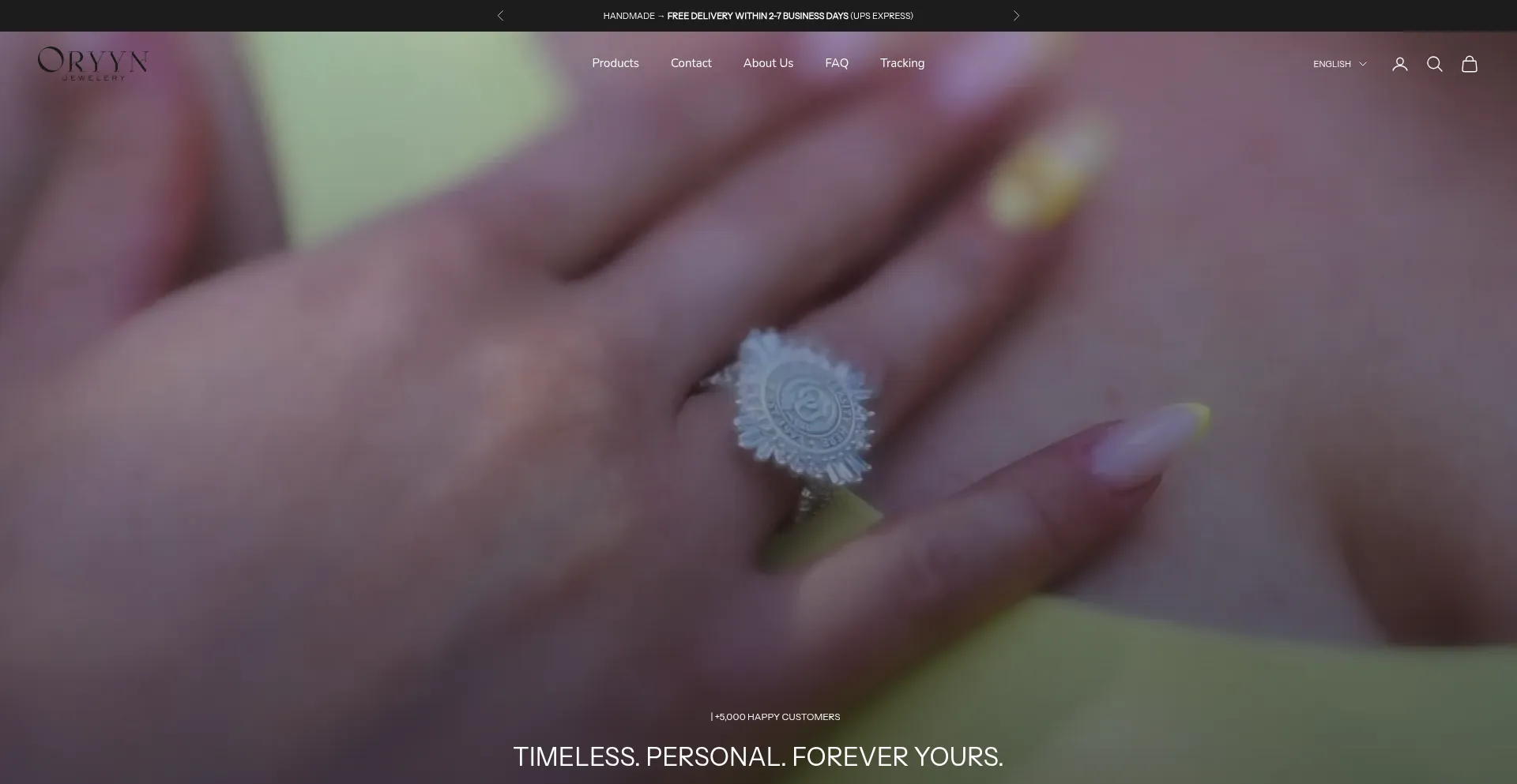 Oryynjewelry.com Screenshot