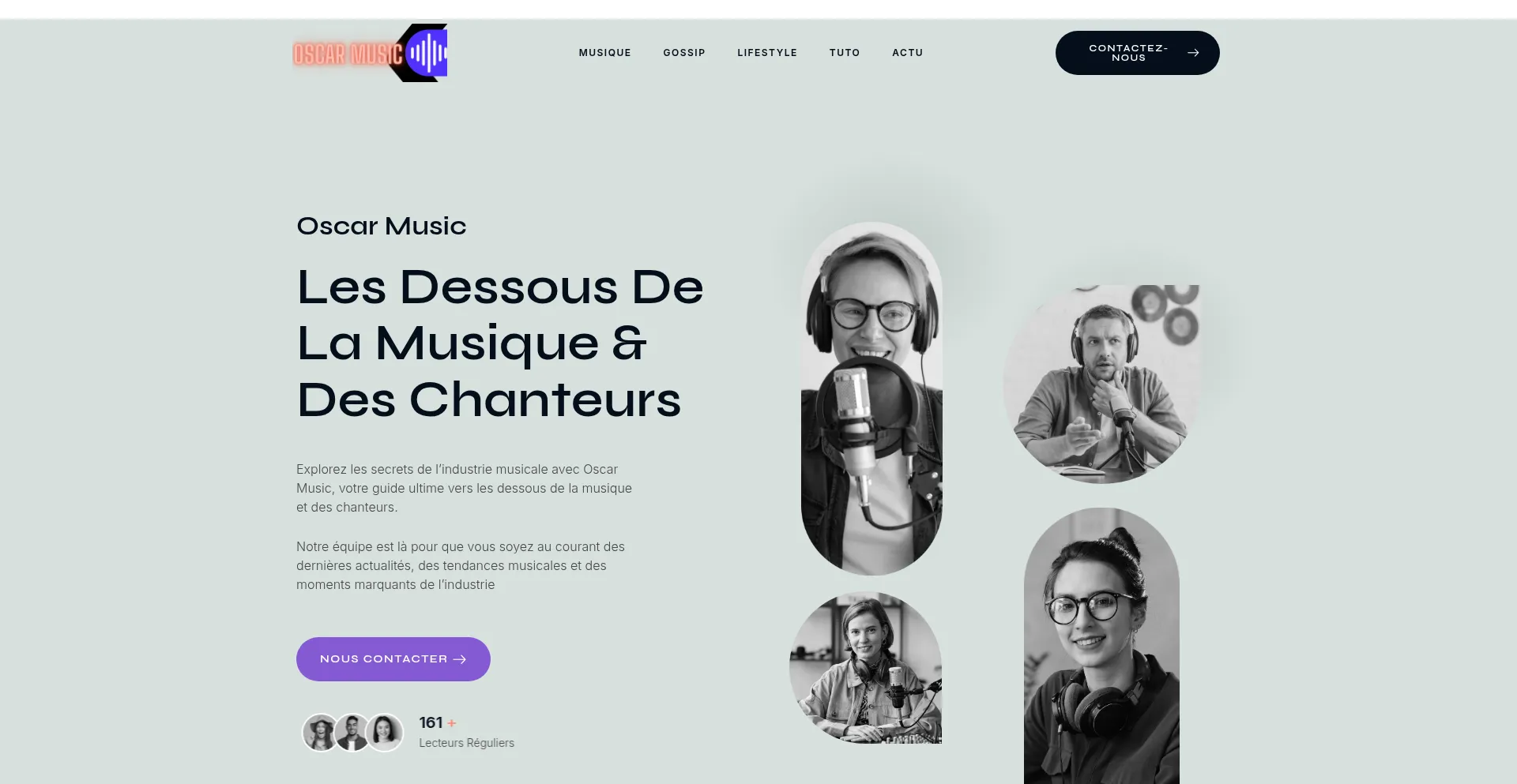 Website screenshot of Oscarmusic.com