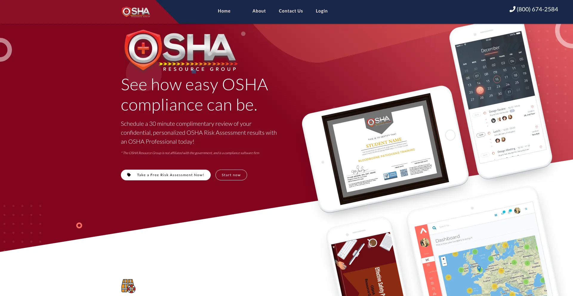 Website screenshot of Osharesourcegroup.com