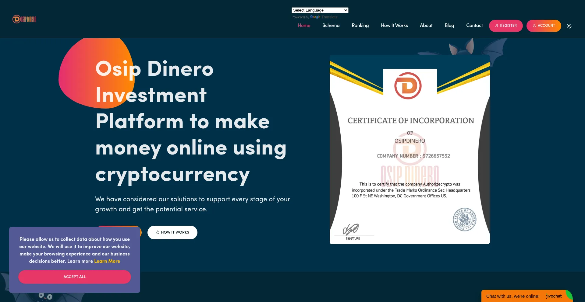 Osipdinero.com Screenshot