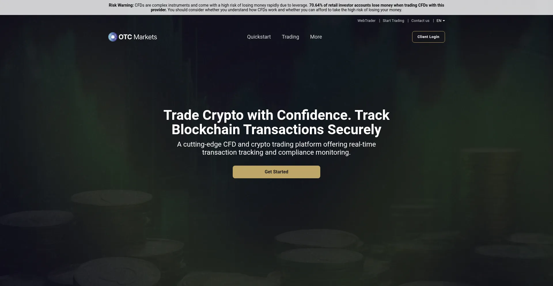 Website screenshot of Otcmarkets.pro