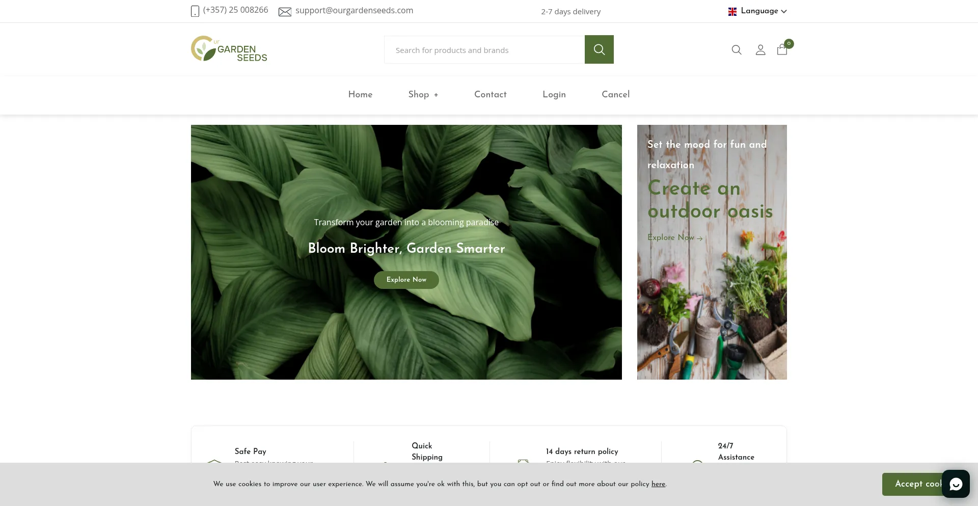 Ourgardenseeds.com Screenshot