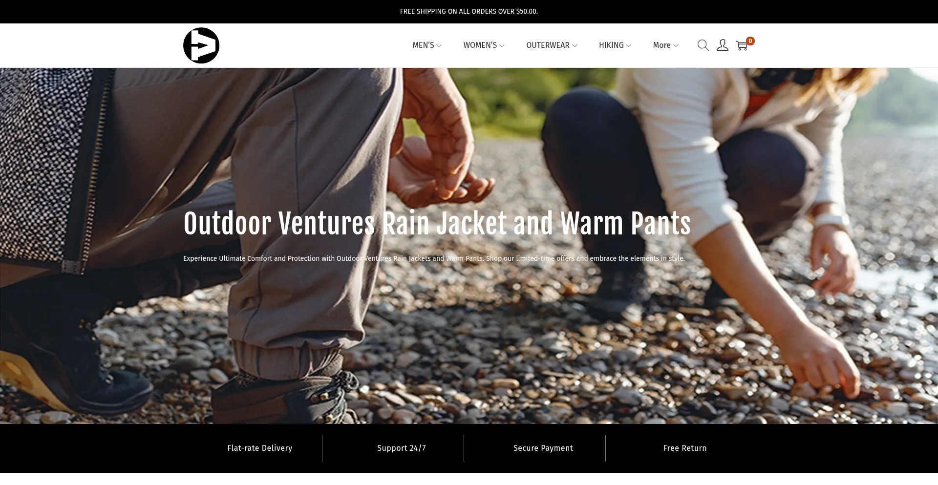 Website screenshot of Outdoor-venturesllc.com