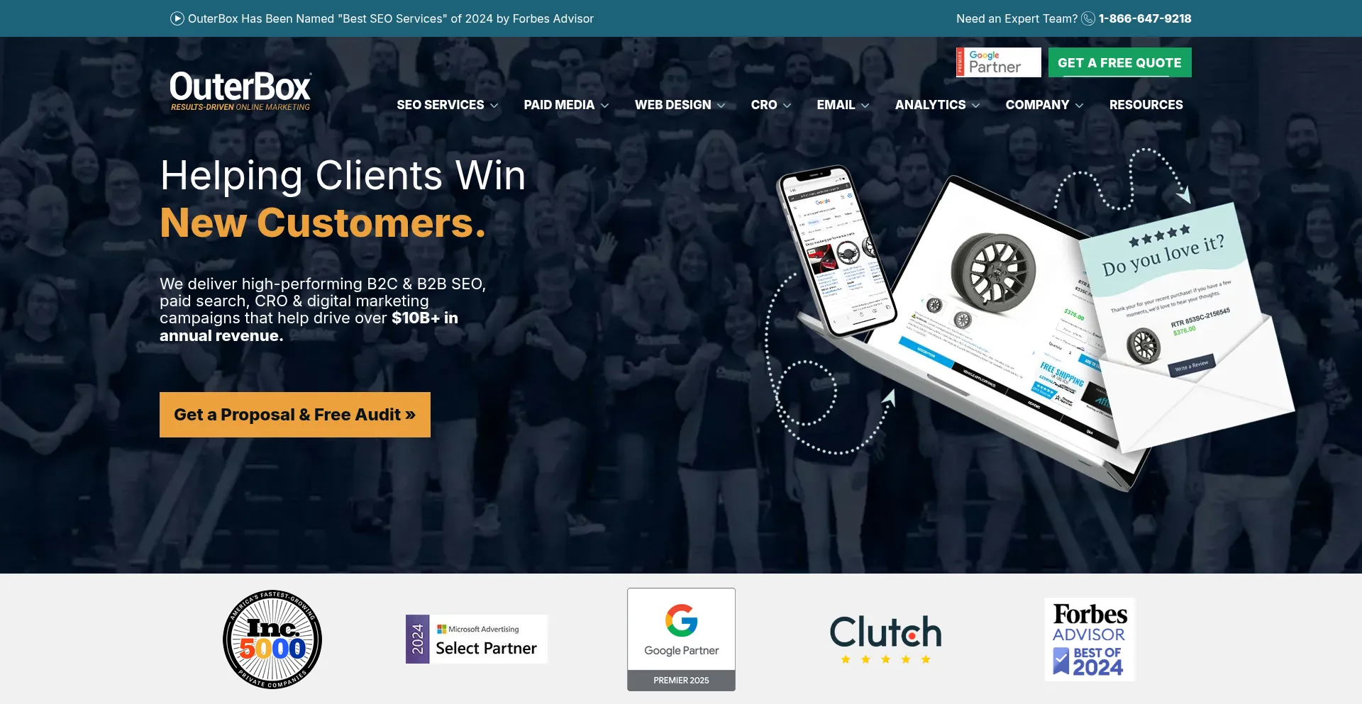 Website screenshot of Outerboxdesign.com