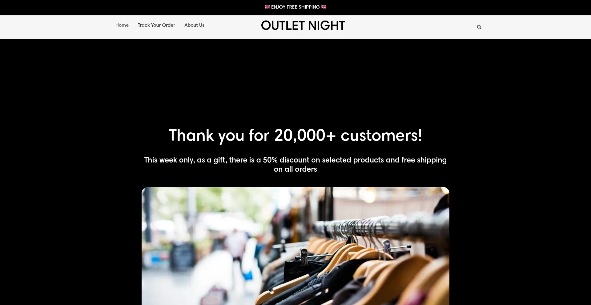 Website screenshot of Outlet-down.com