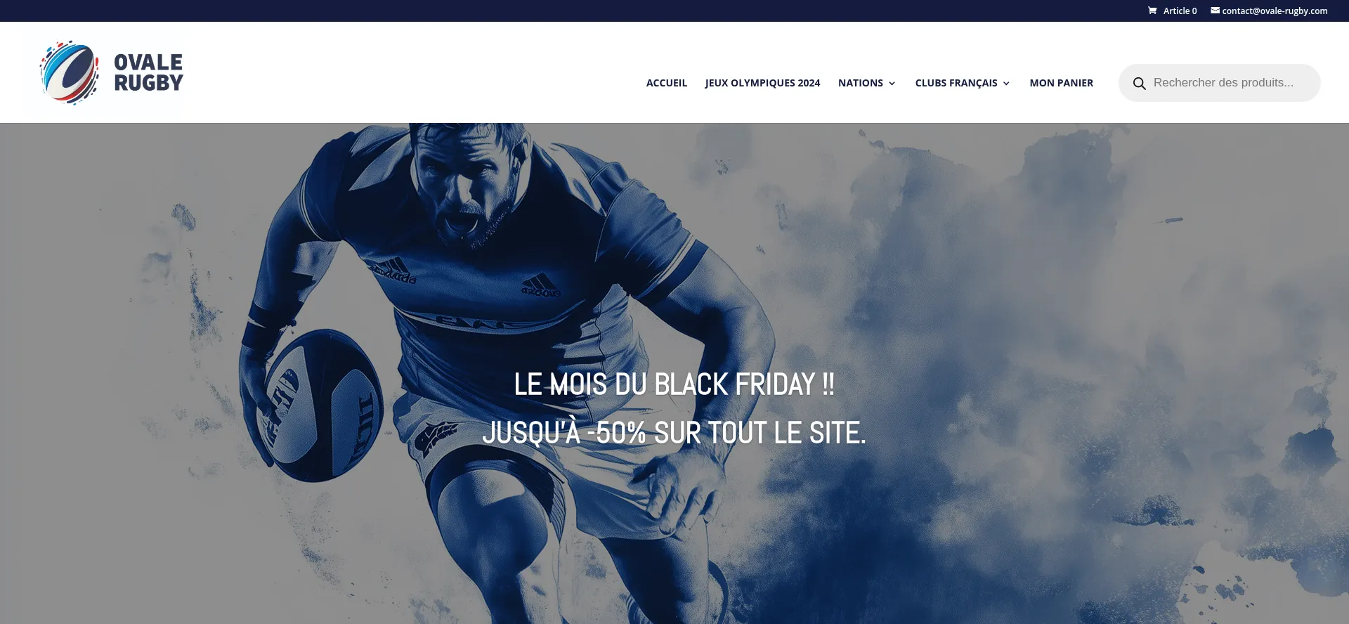 Website screenshot of Ovale-rugby.com