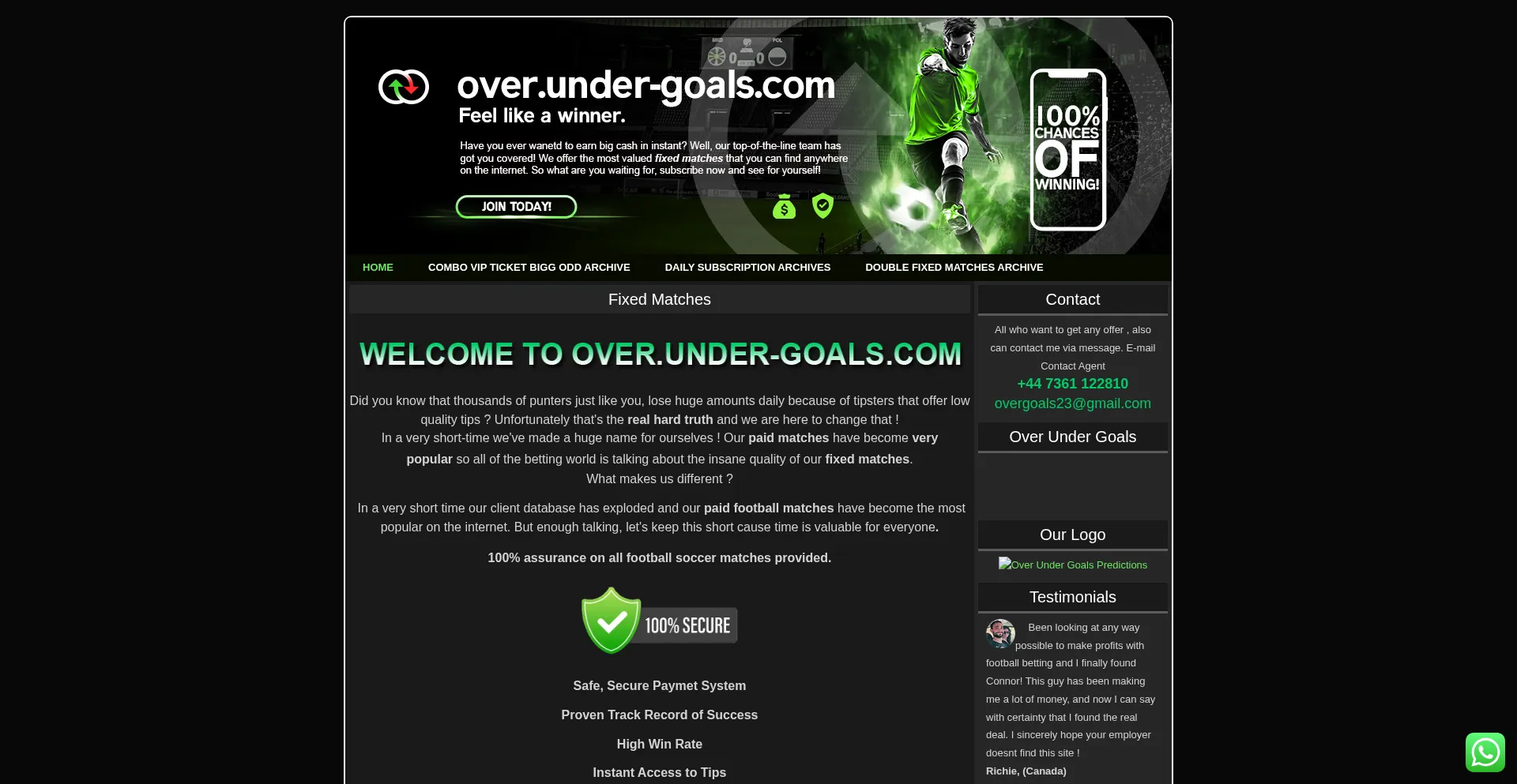 Over.under-goals.com é Seguro e Confiável?
