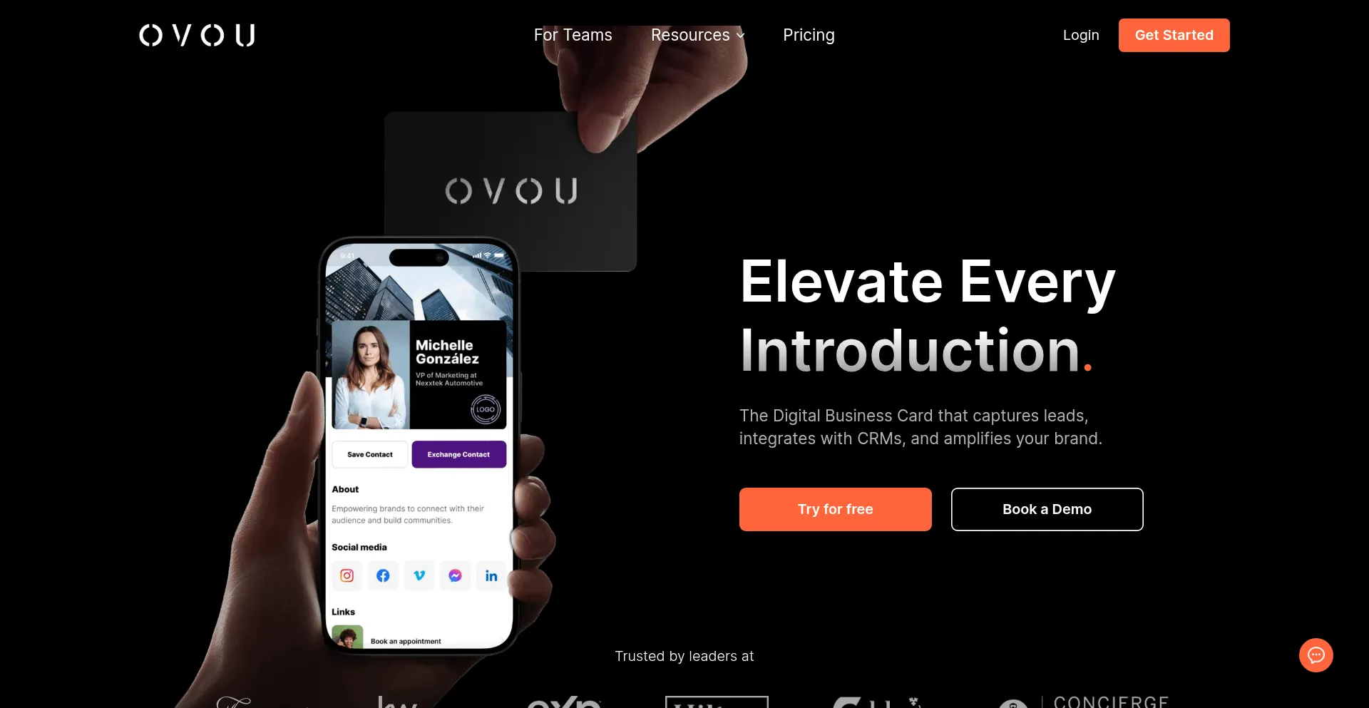 Website screenshot of Ovou.com