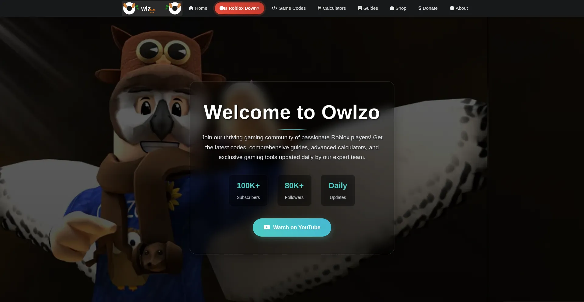 Website screenshot of Owlzo.com