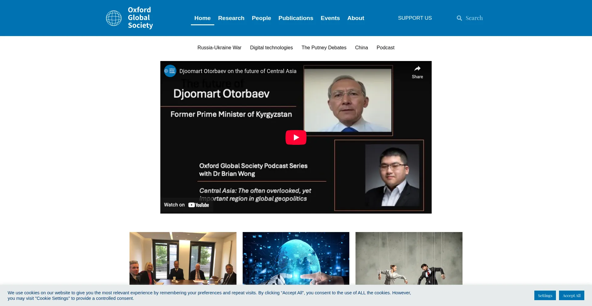Website screenshot of Oxgs.org