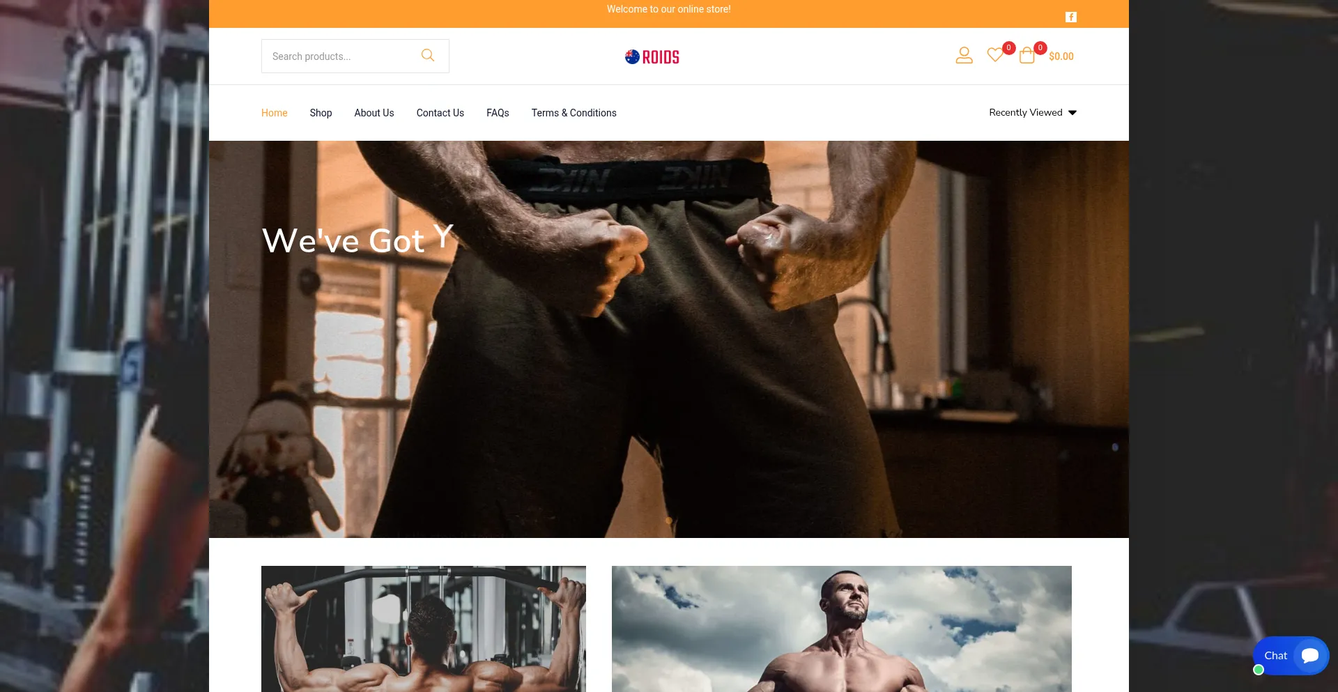 Website screenshot of Oz-roids.com