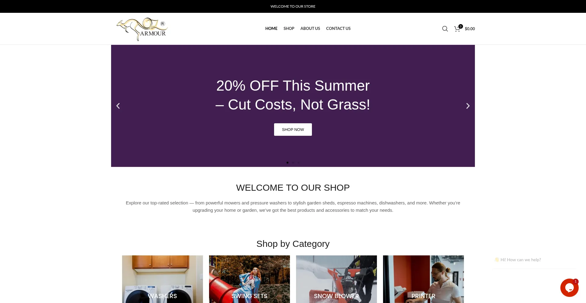 Website screenshot of Ozarmourzus.com