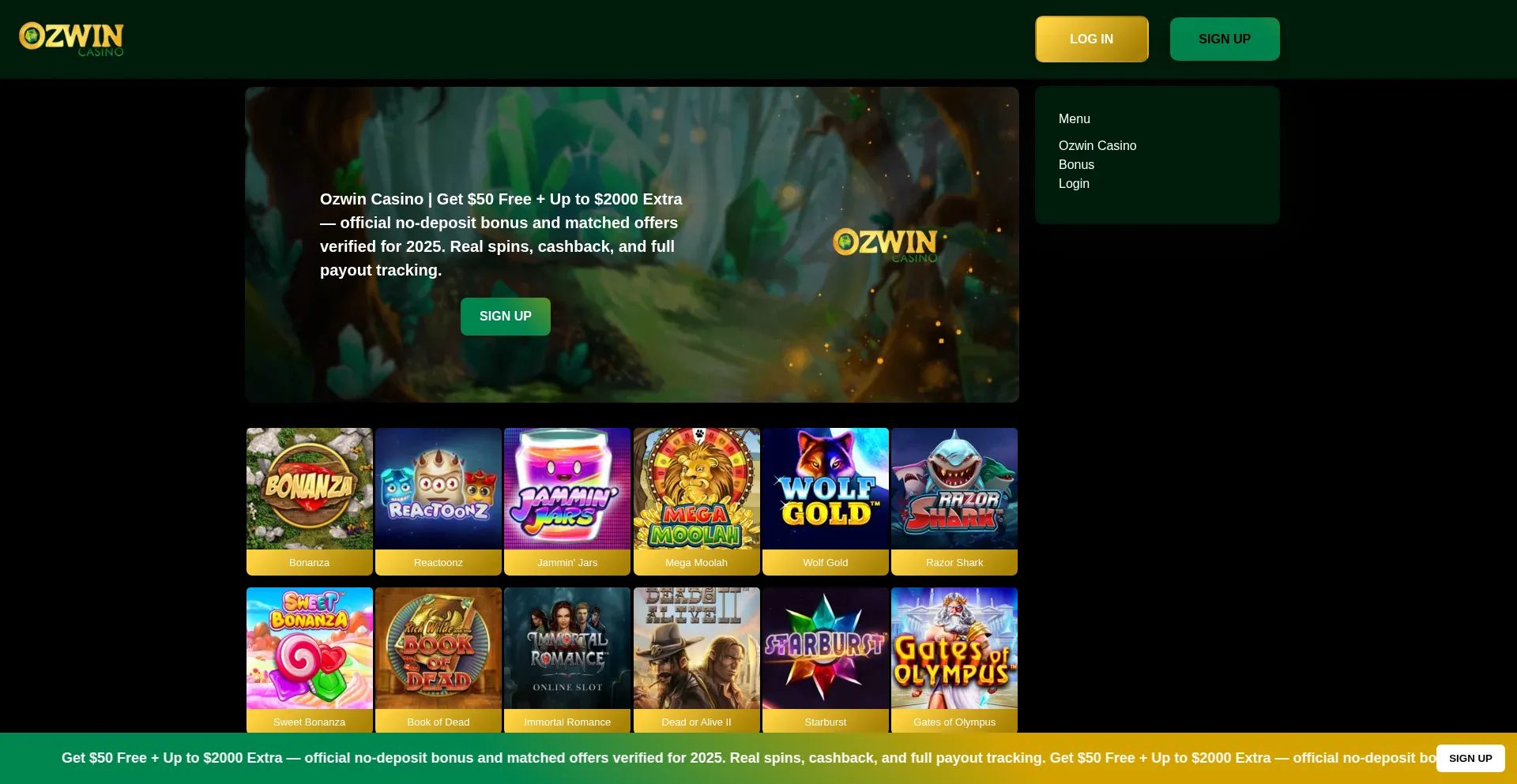 Ozwin-login.com