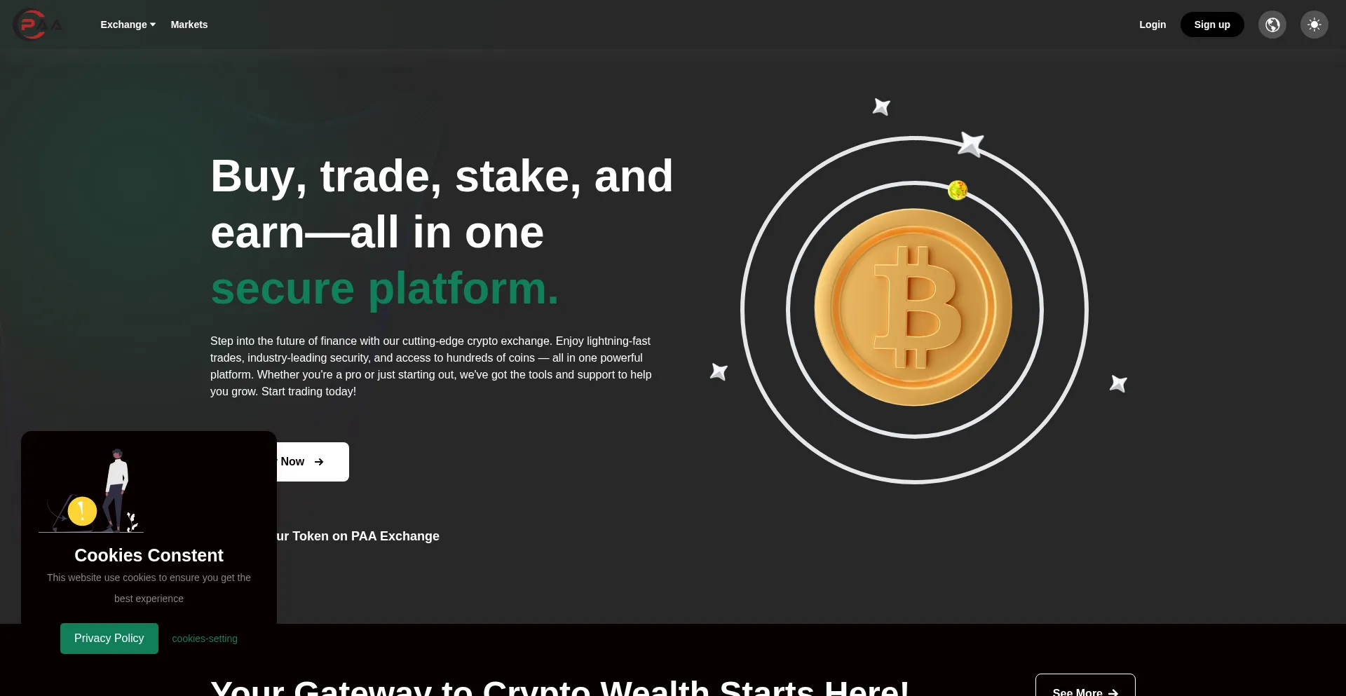 Website screenshot of Paa.one