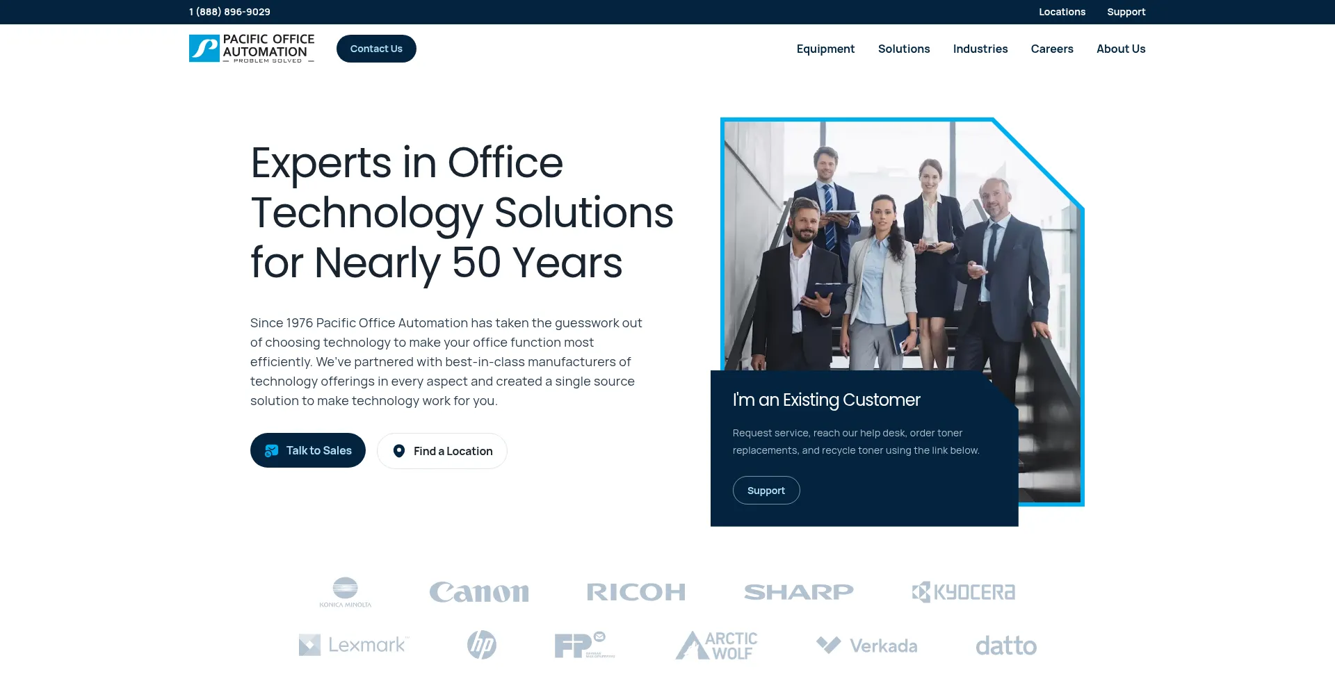Website screenshot of Pacificoffice.com