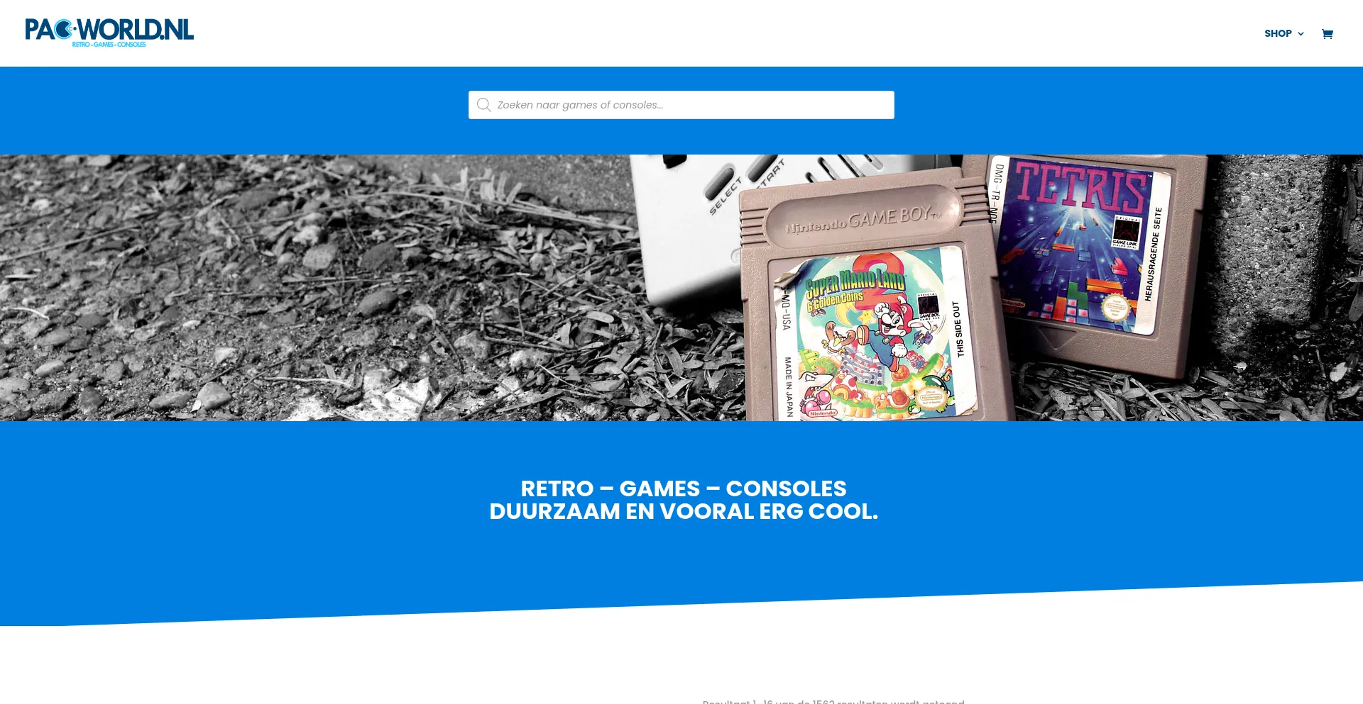 Website screenshot of Pacworld.nl