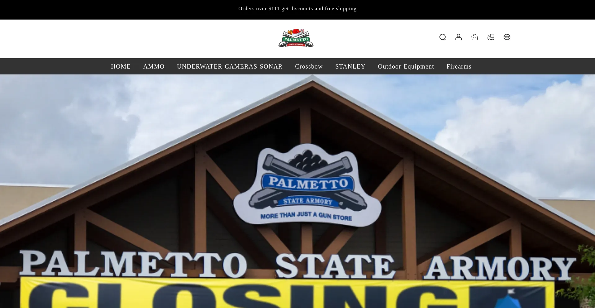 Website screenshot of Palmettostatearmor-us.shop