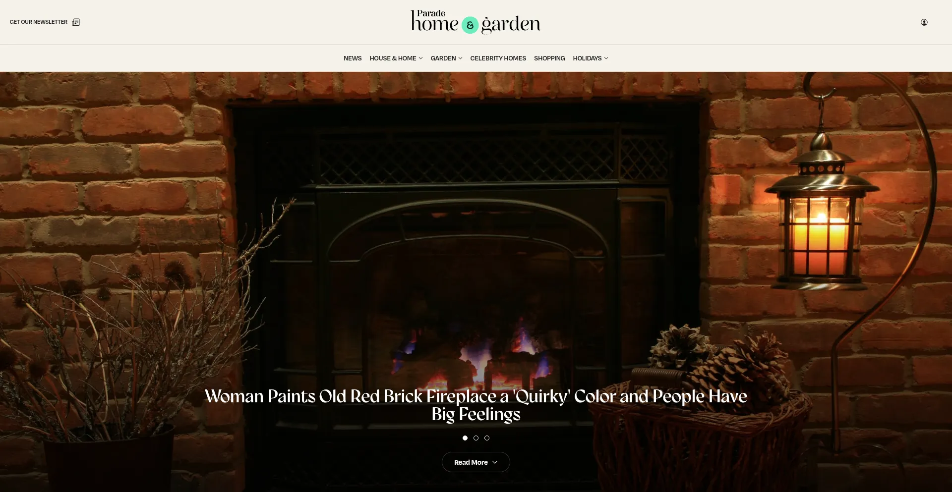 Website screenshot of Paradehomeandgarden.com
