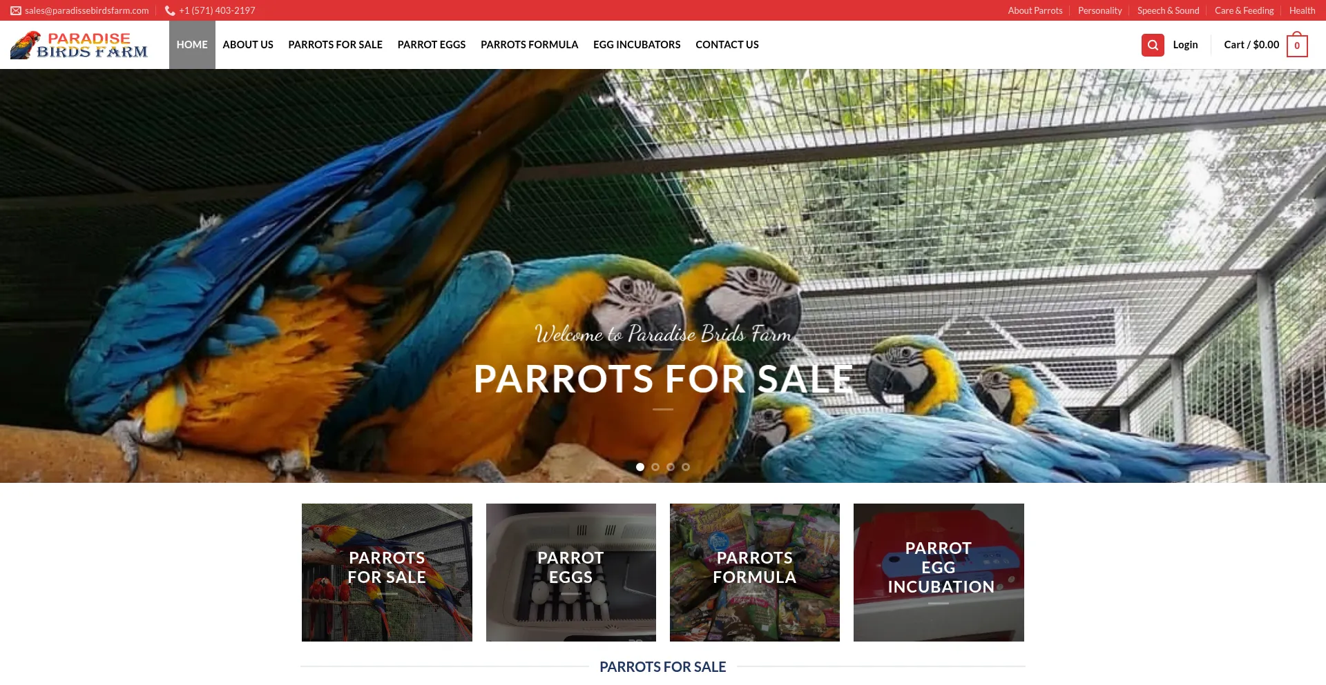 Paradissebirdsfarm.com