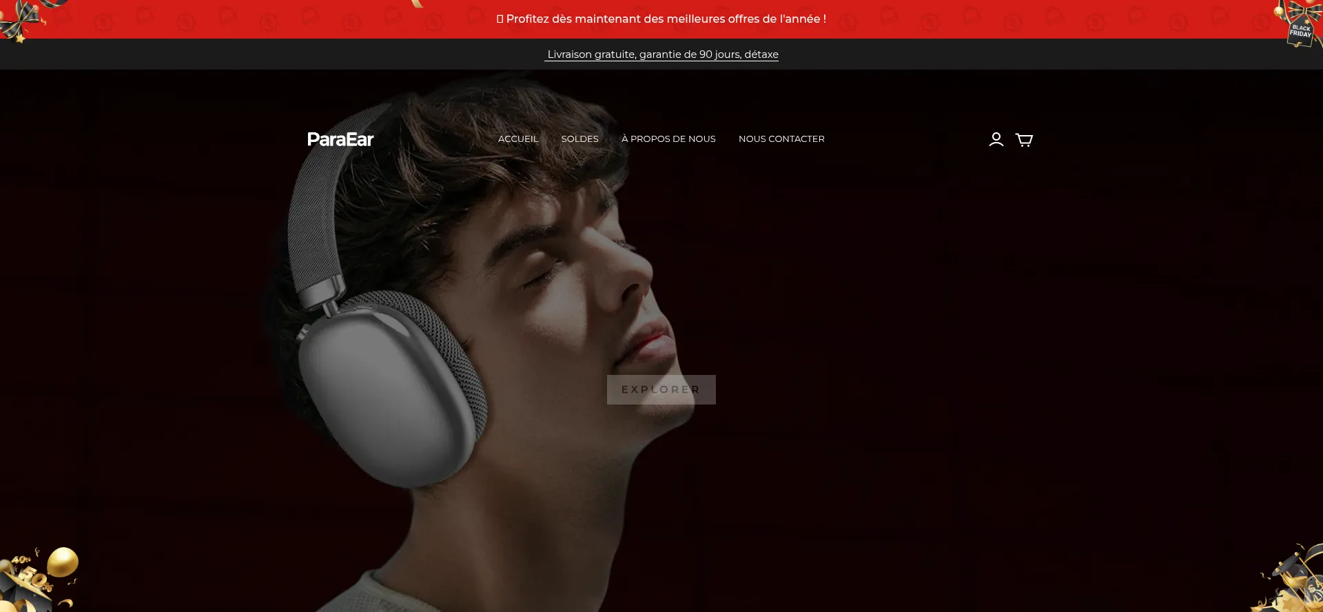 Website screenshot of Paraear.fr