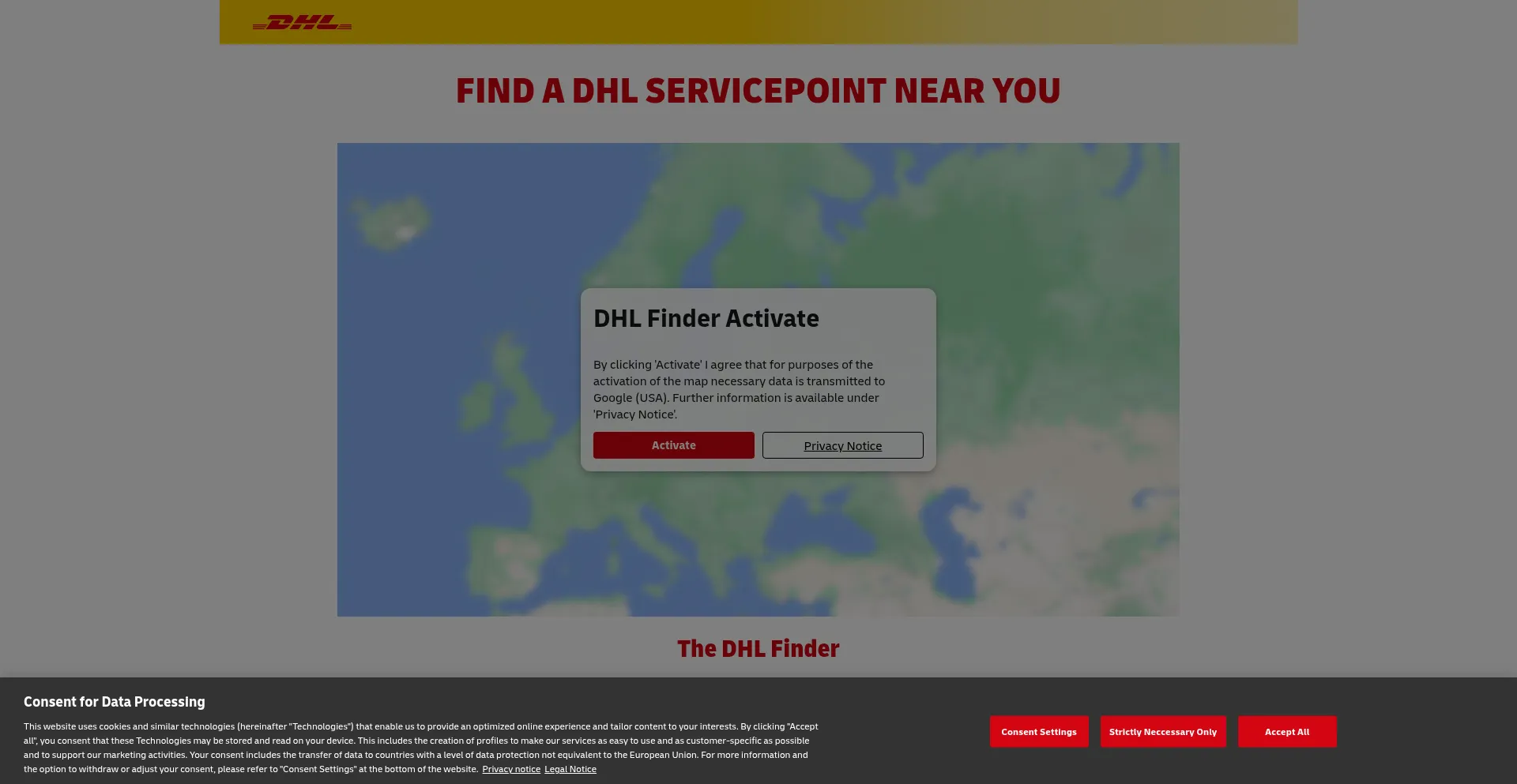 Parcelshopfinder.dhlparcel.com