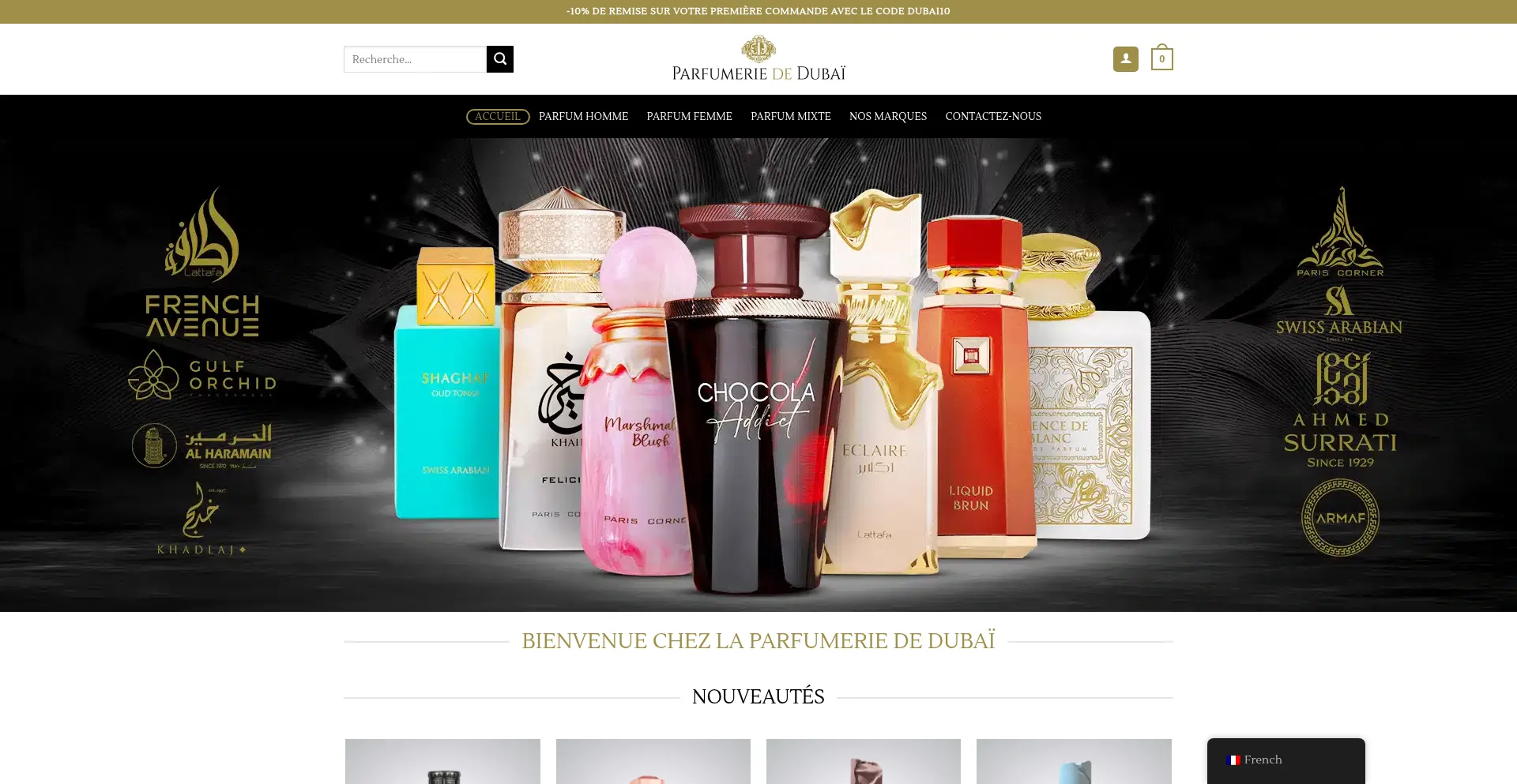 Website screenshot of Parfumerie-de-dubai.com