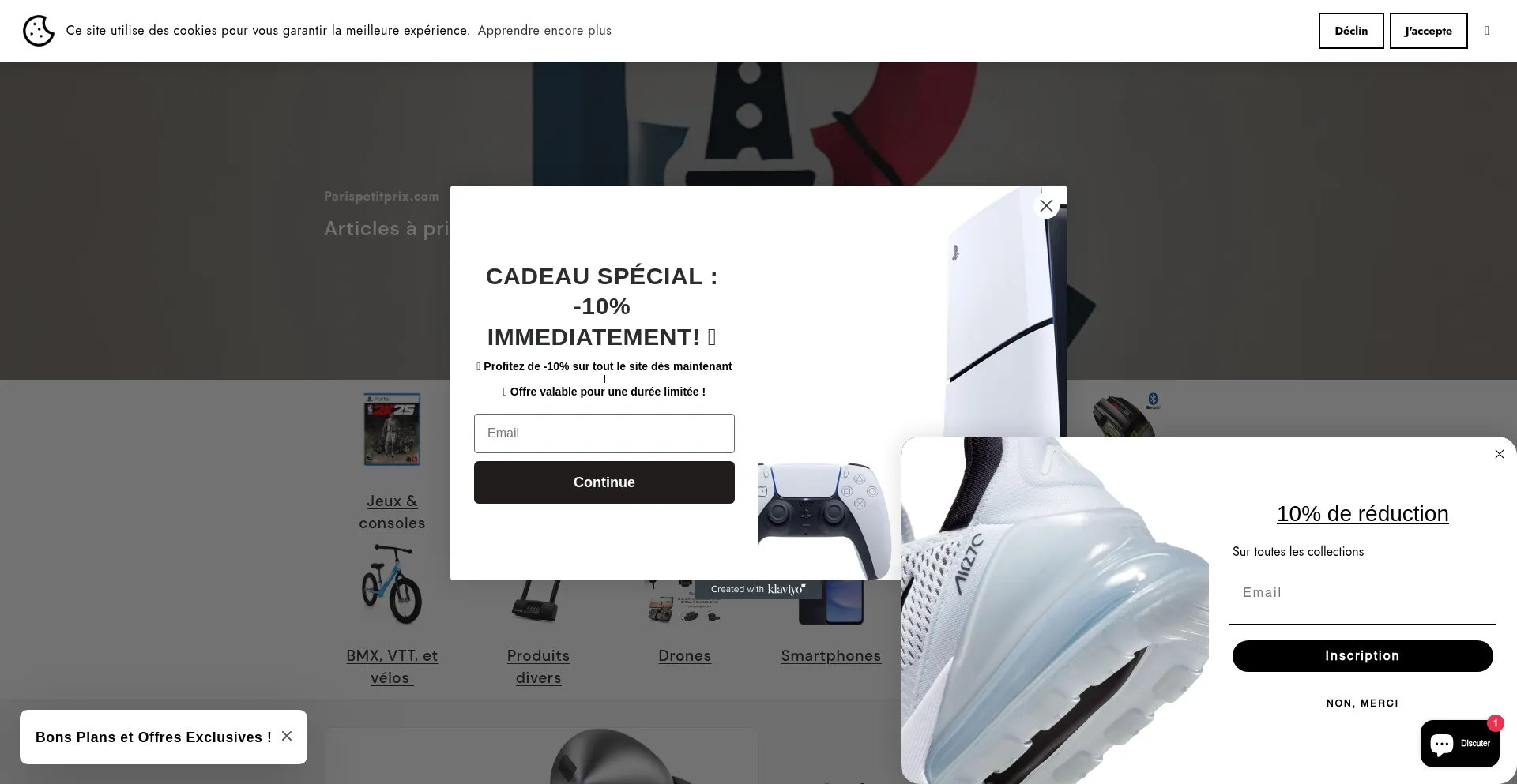 Website screenshot of Parispetitprix.com