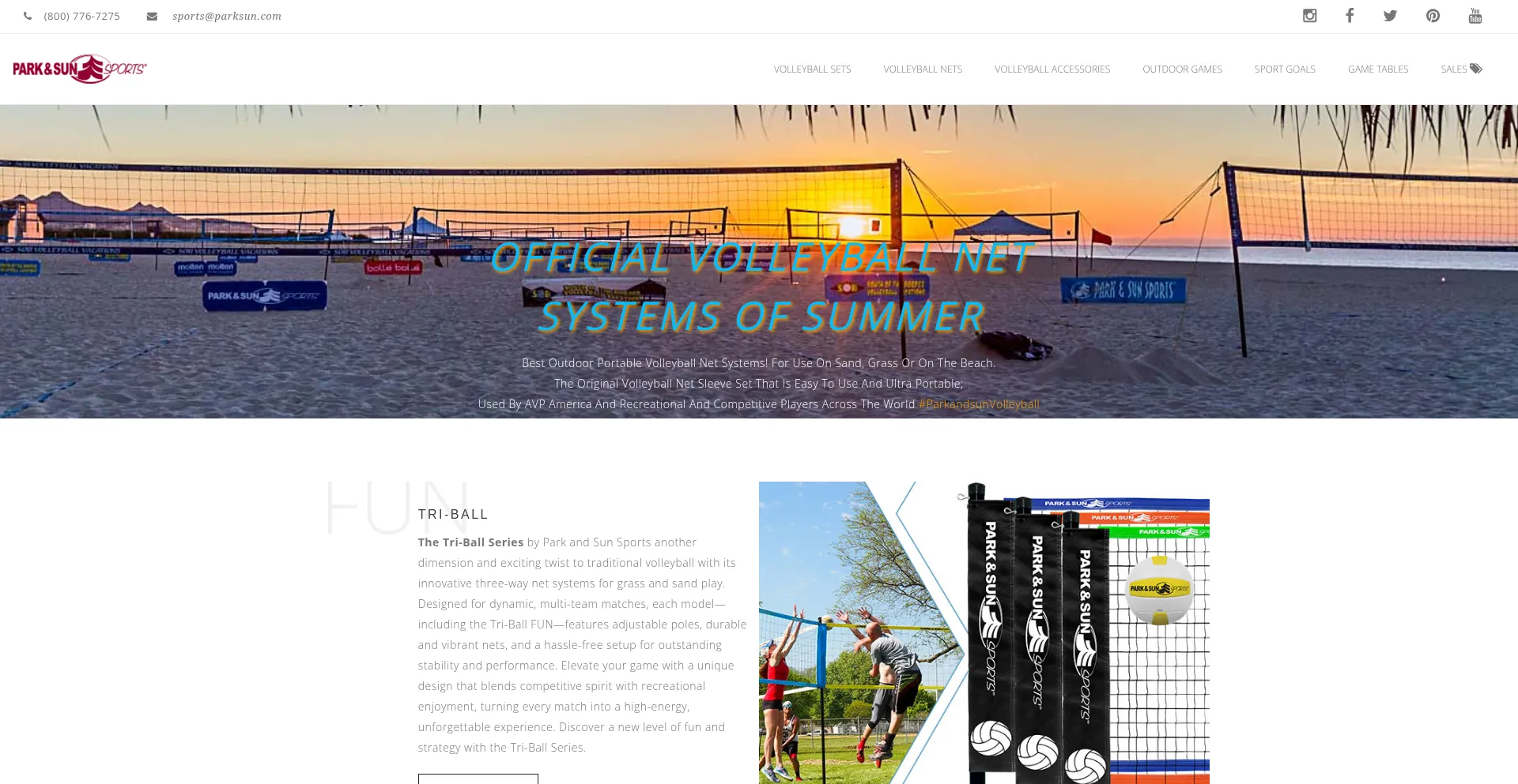 Website screenshot of Parksun.com