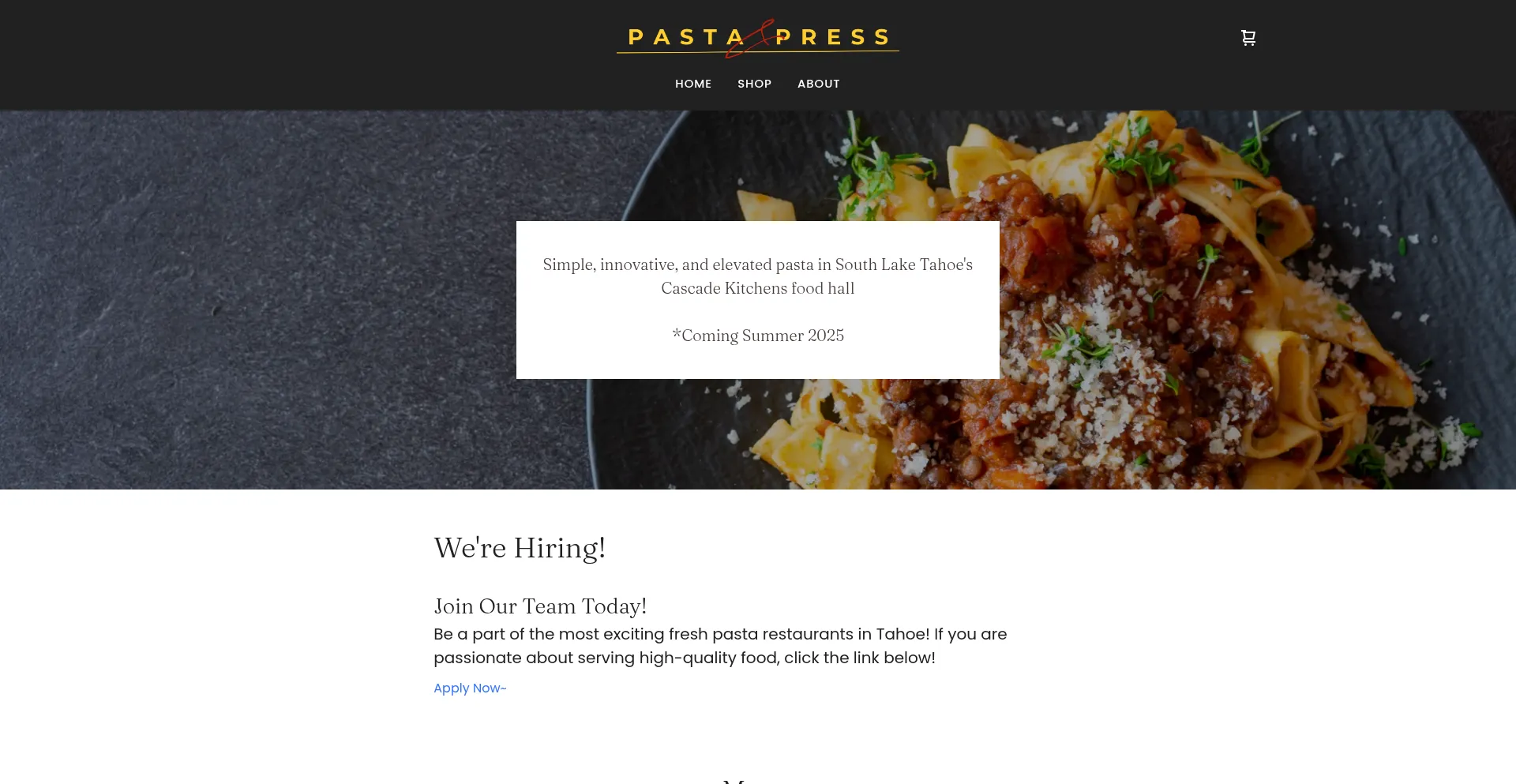 Website screenshot of Pastanpress.com