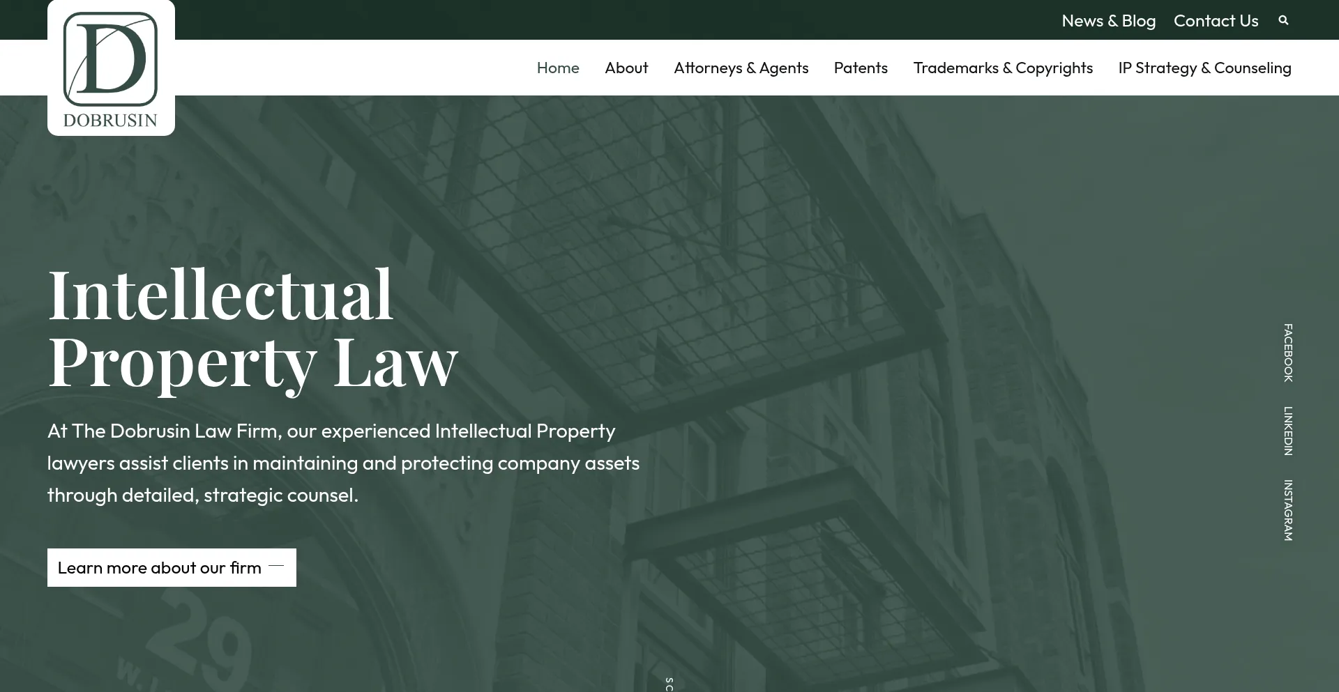 Website screenshot of Patentco.com