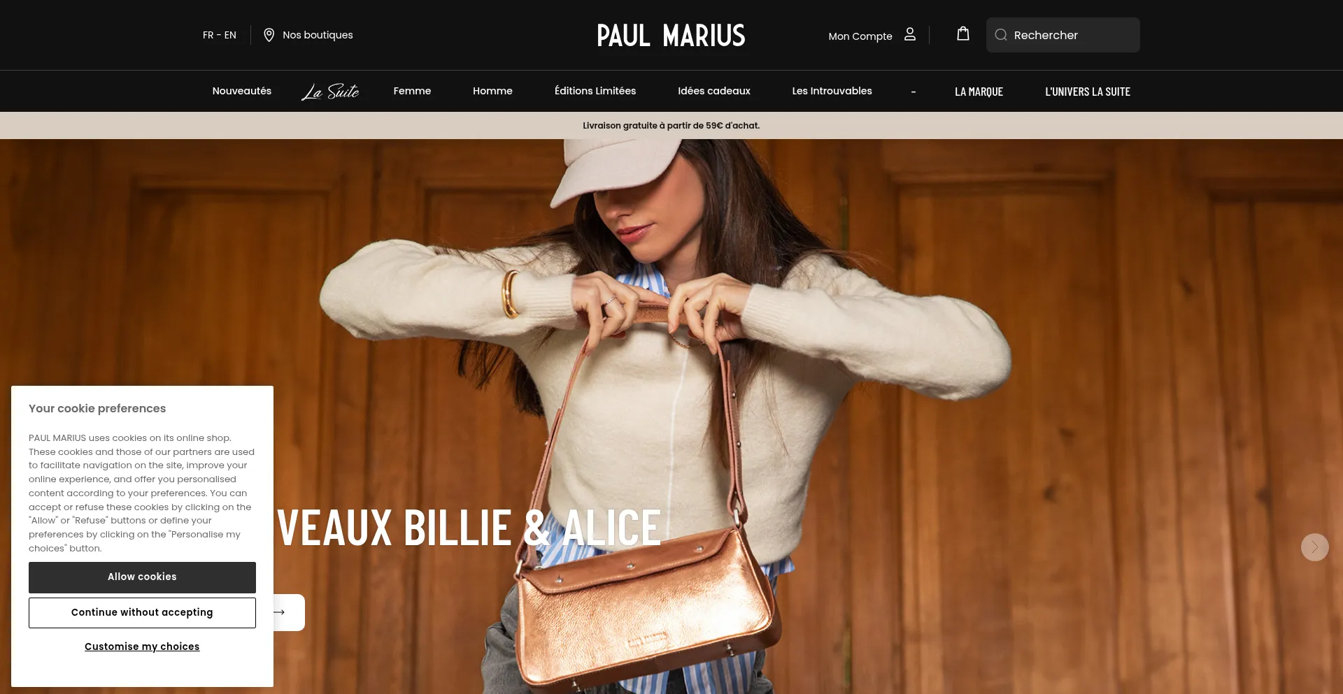 Website screenshot of Paulmarius.fr