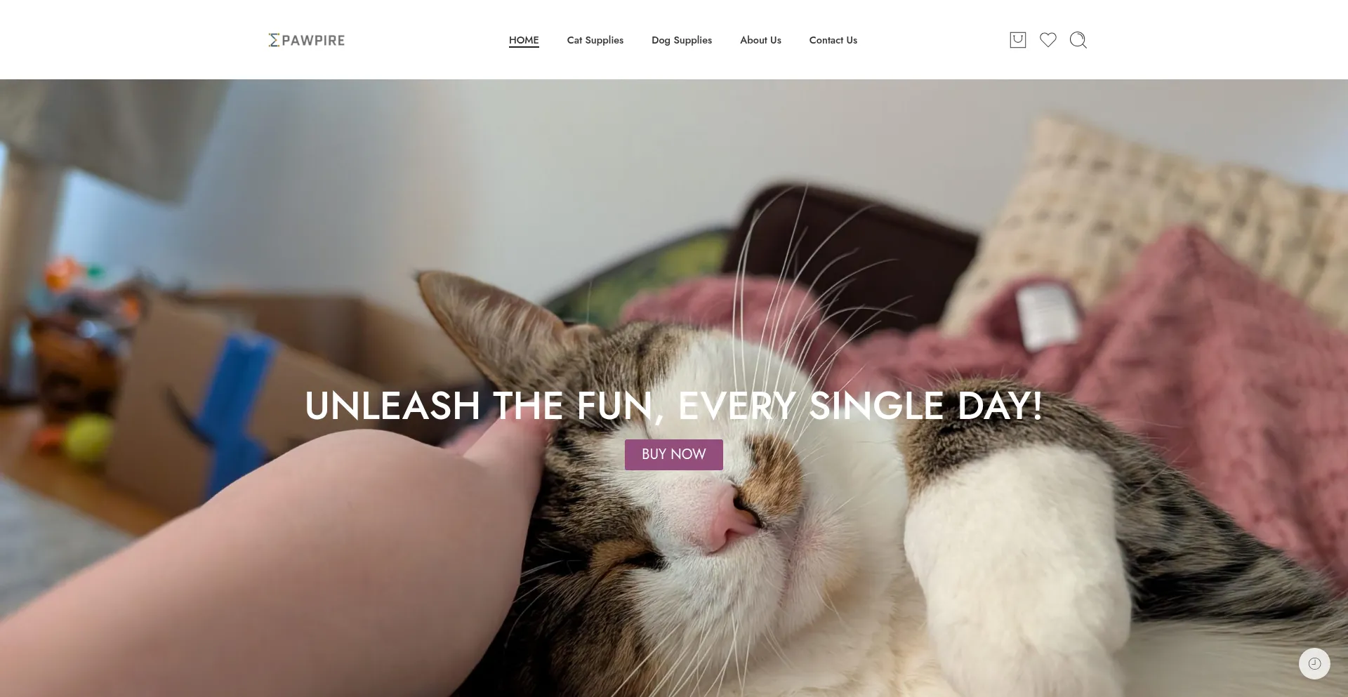 Website screenshot of Pawpire.com