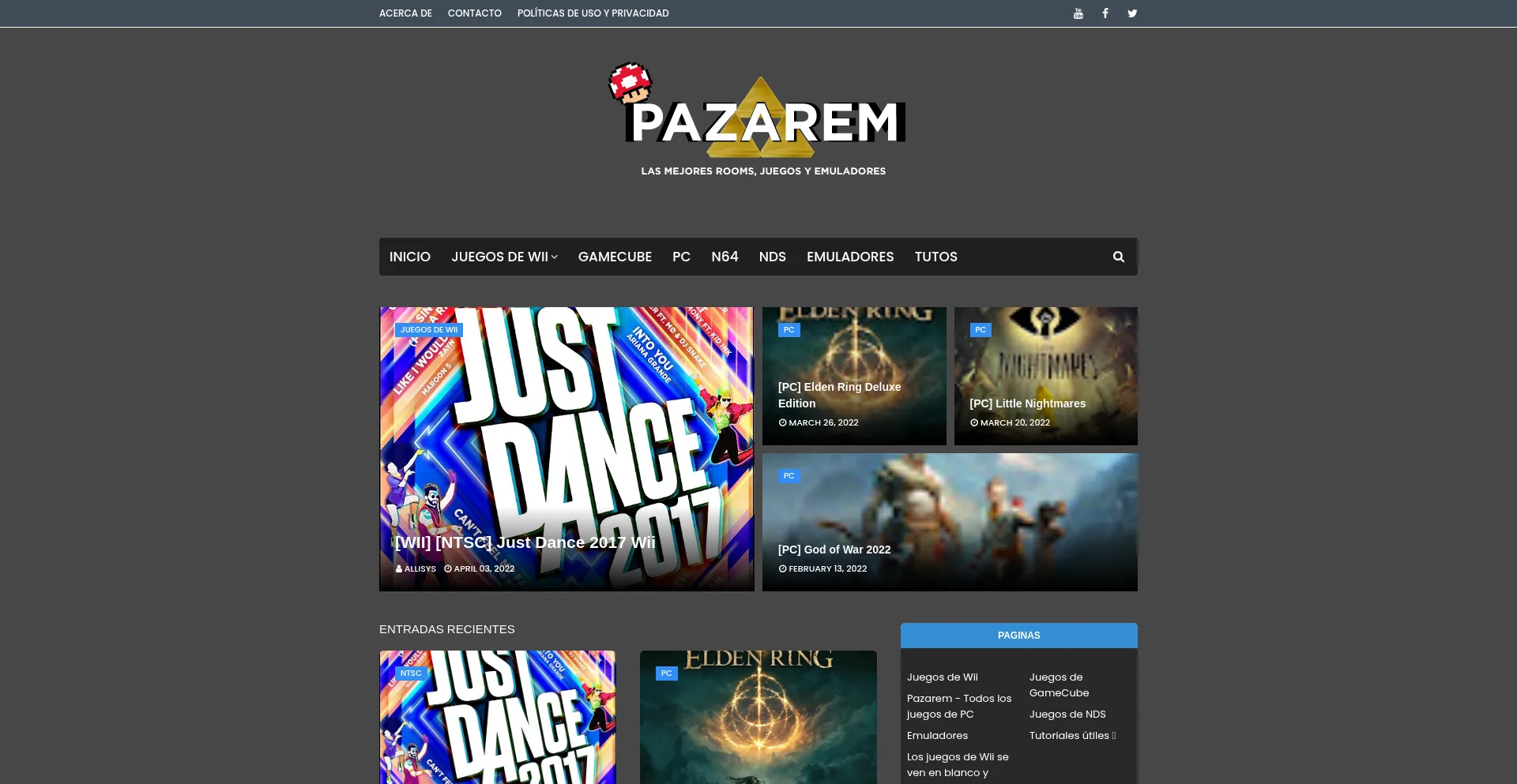 Website screenshot of Pazarem.com