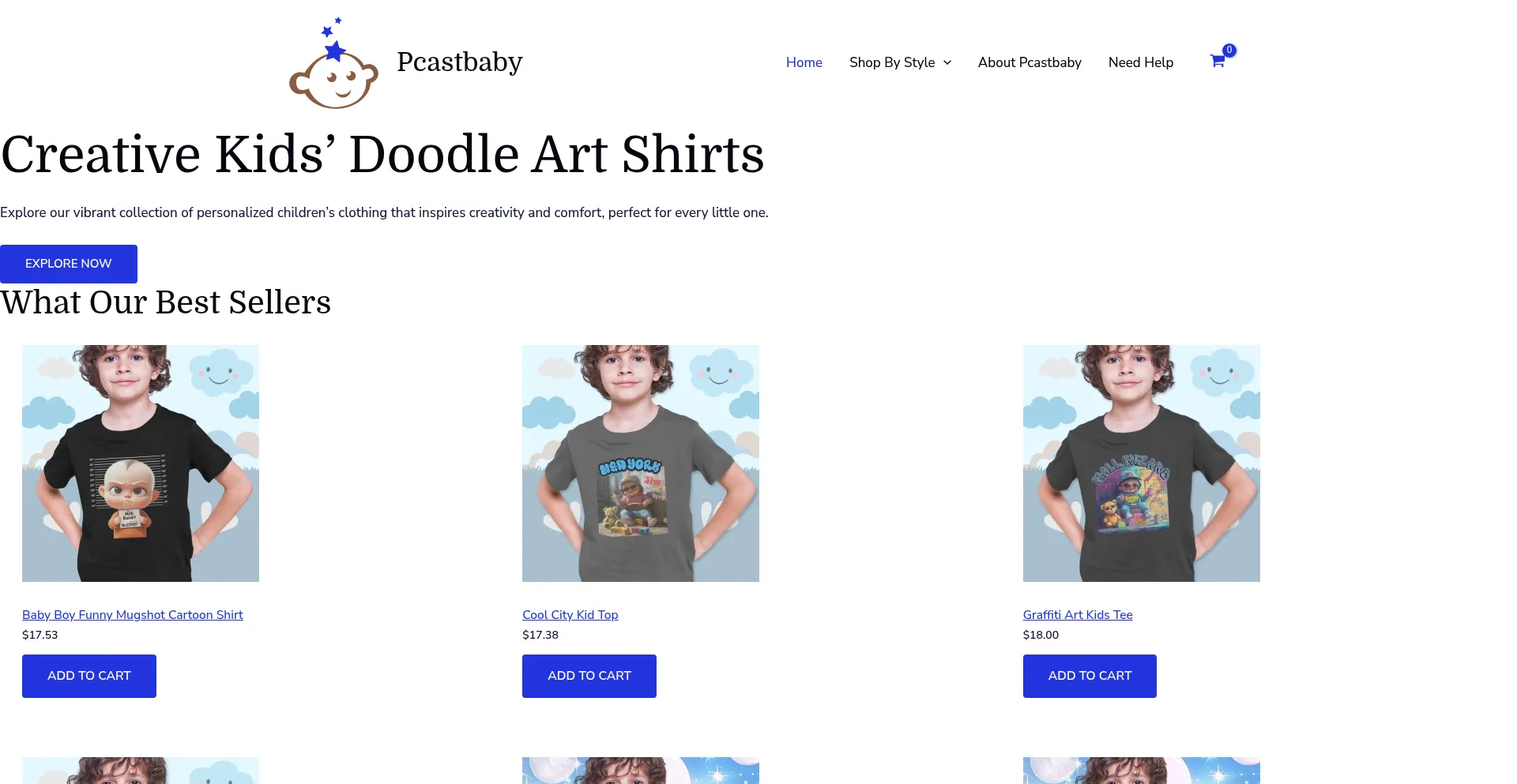 Website screenshot of Pcastbaby.com