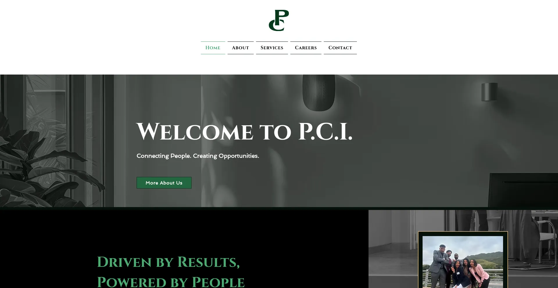 Website screenshot of Pciwashington.com