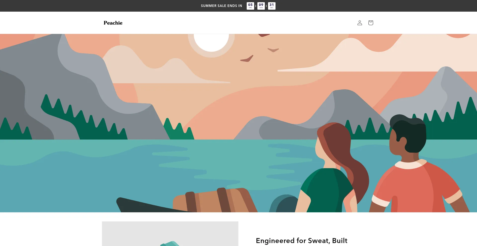 Website screenshot of Peachie.co