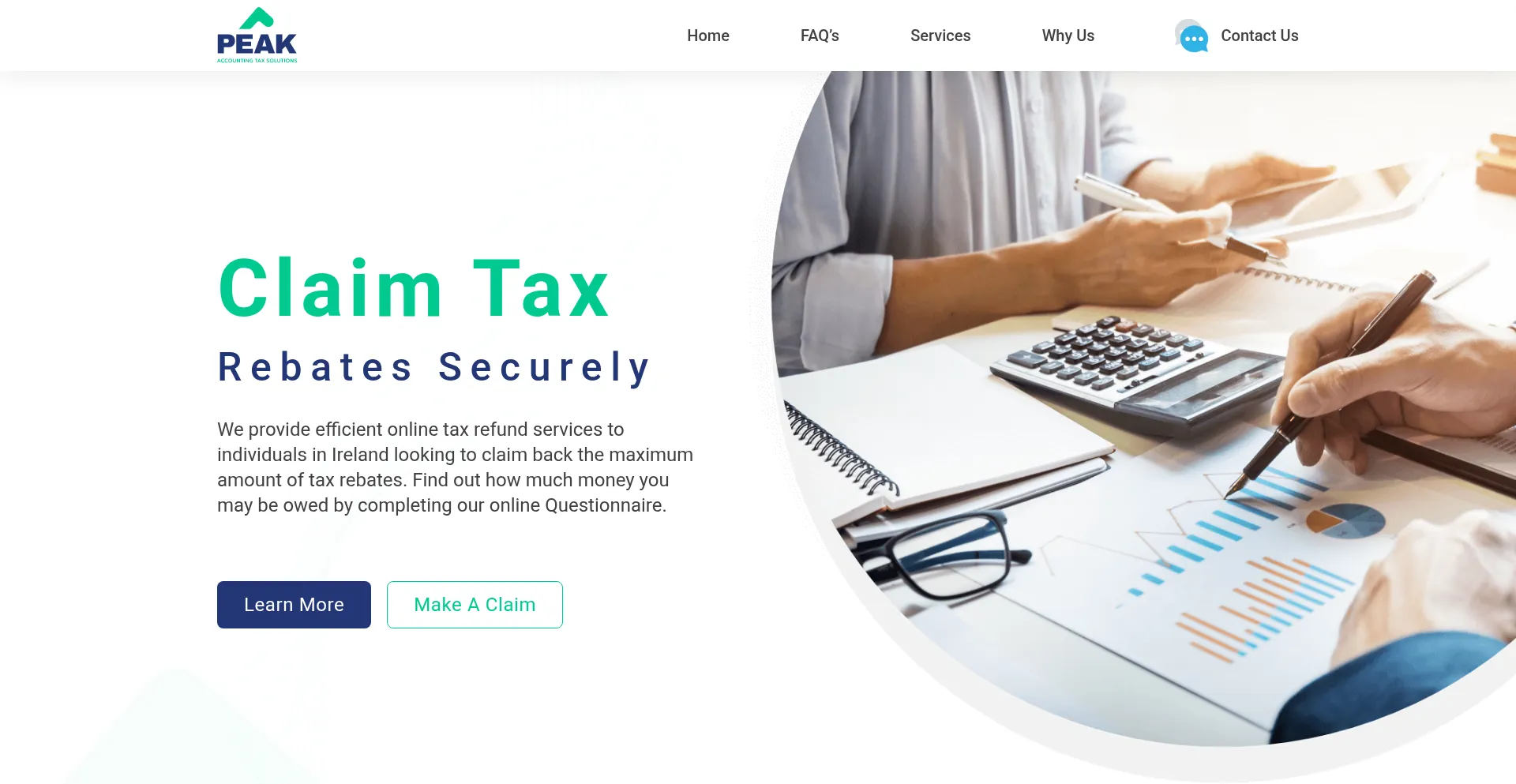 Peakaccountingtaxsolutions.com Screenshot