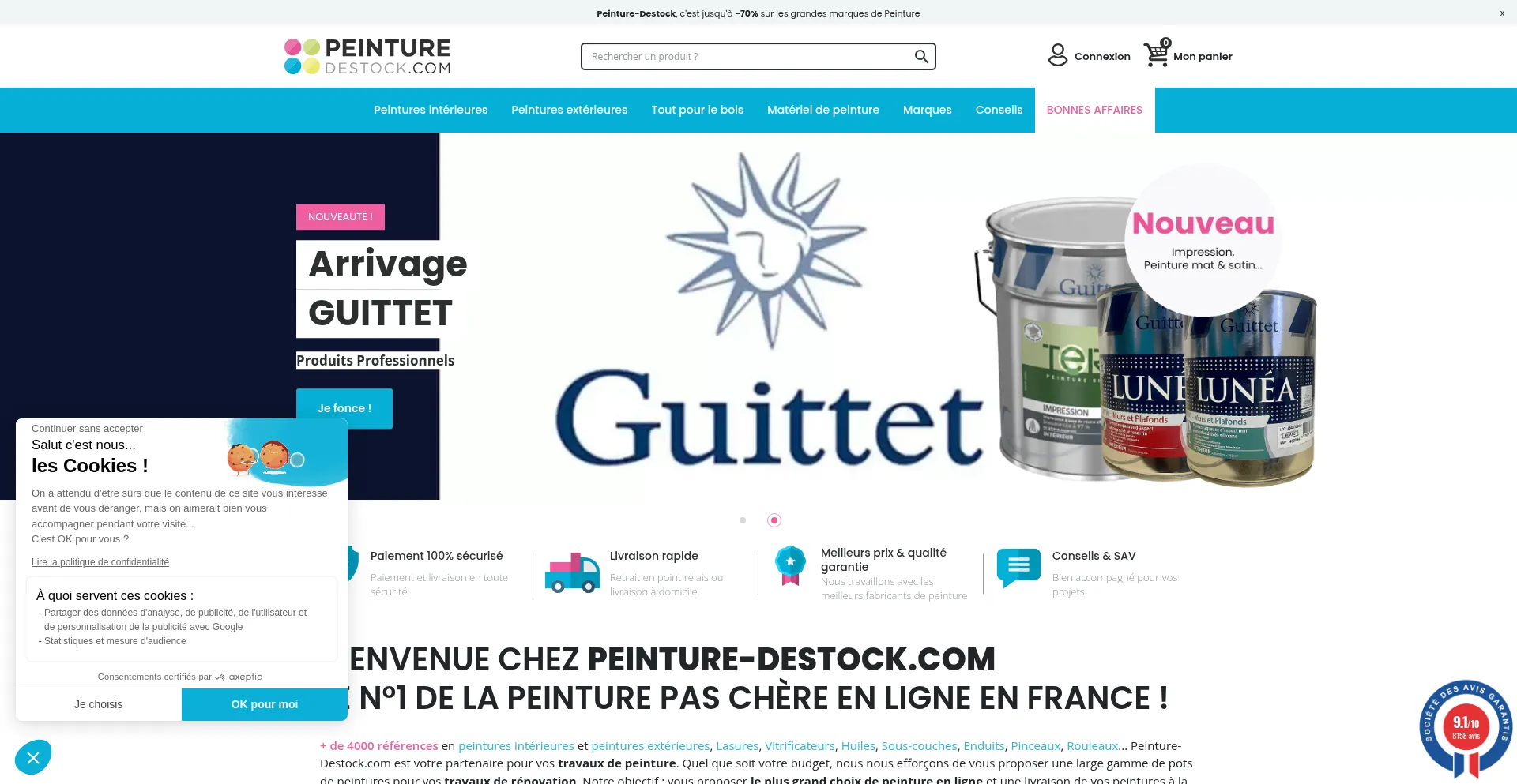 Peinture-destock.com é Seguro e Confiável?
