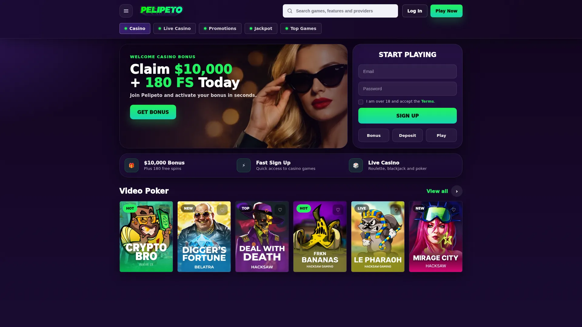 Pelipetocasino.site