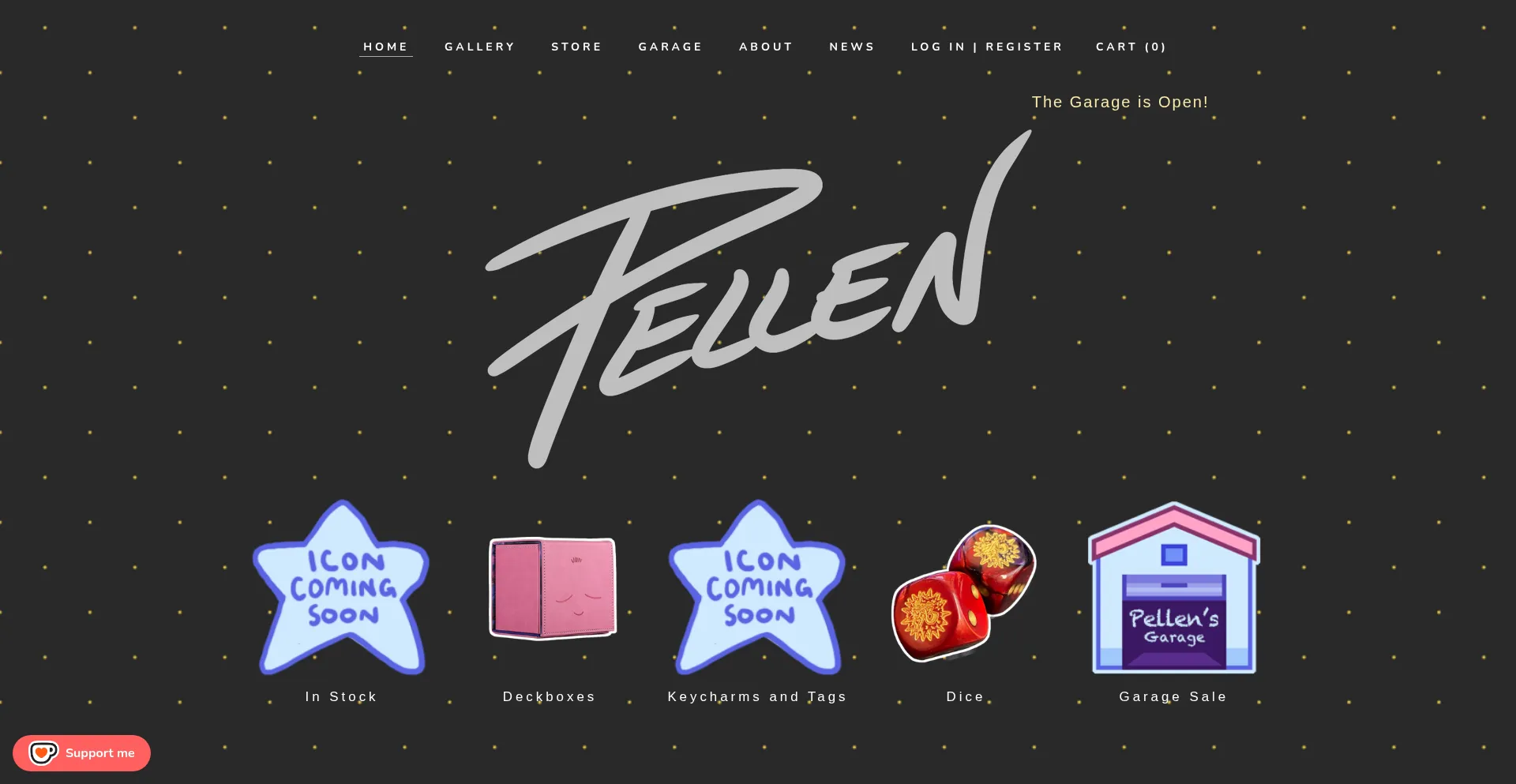 Website screenshot of Pellenart.com